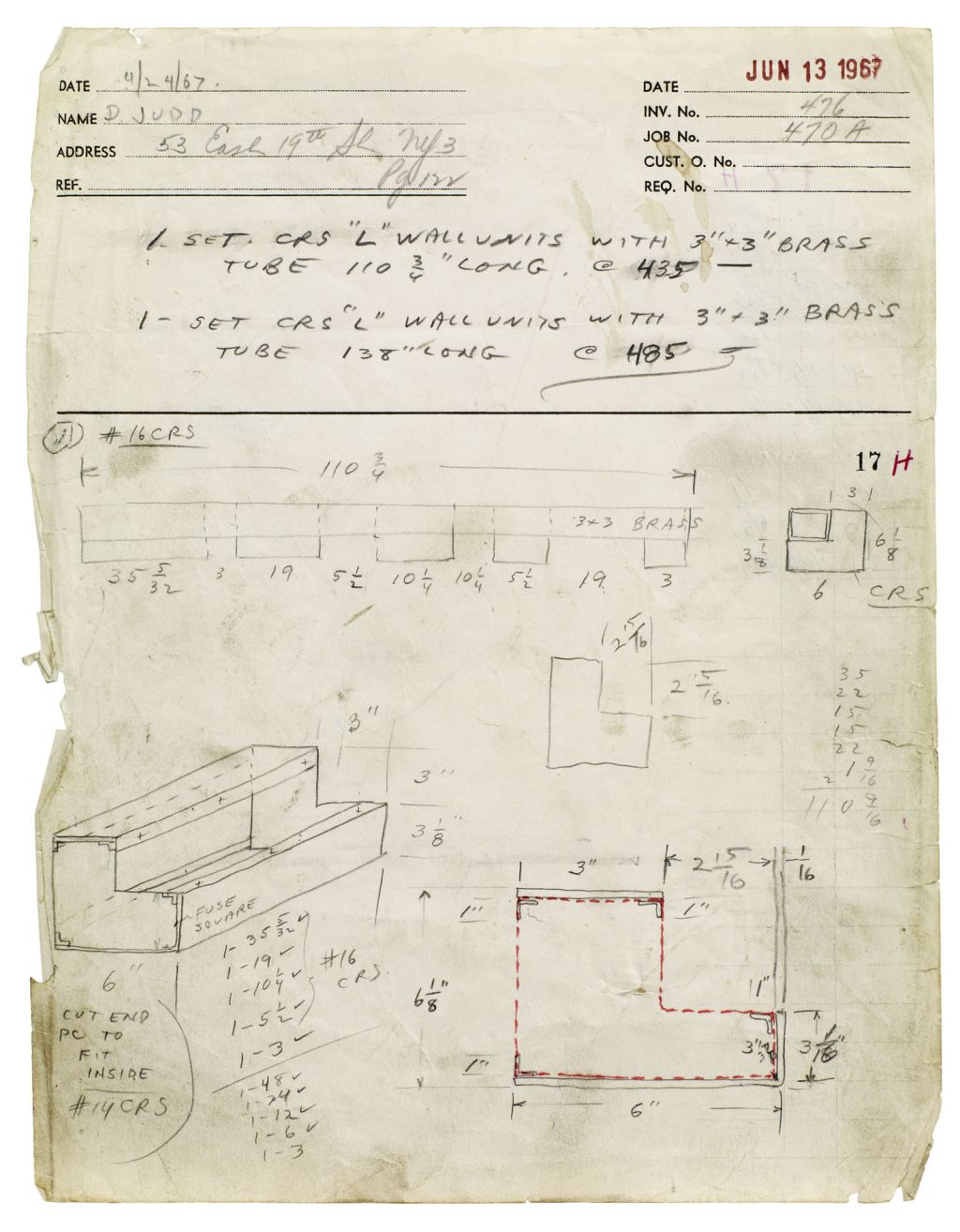 Donald Judd - Working Papers: Donald Judd Drawings, 1963 - 93 - Berlin –  Sprüth Magers