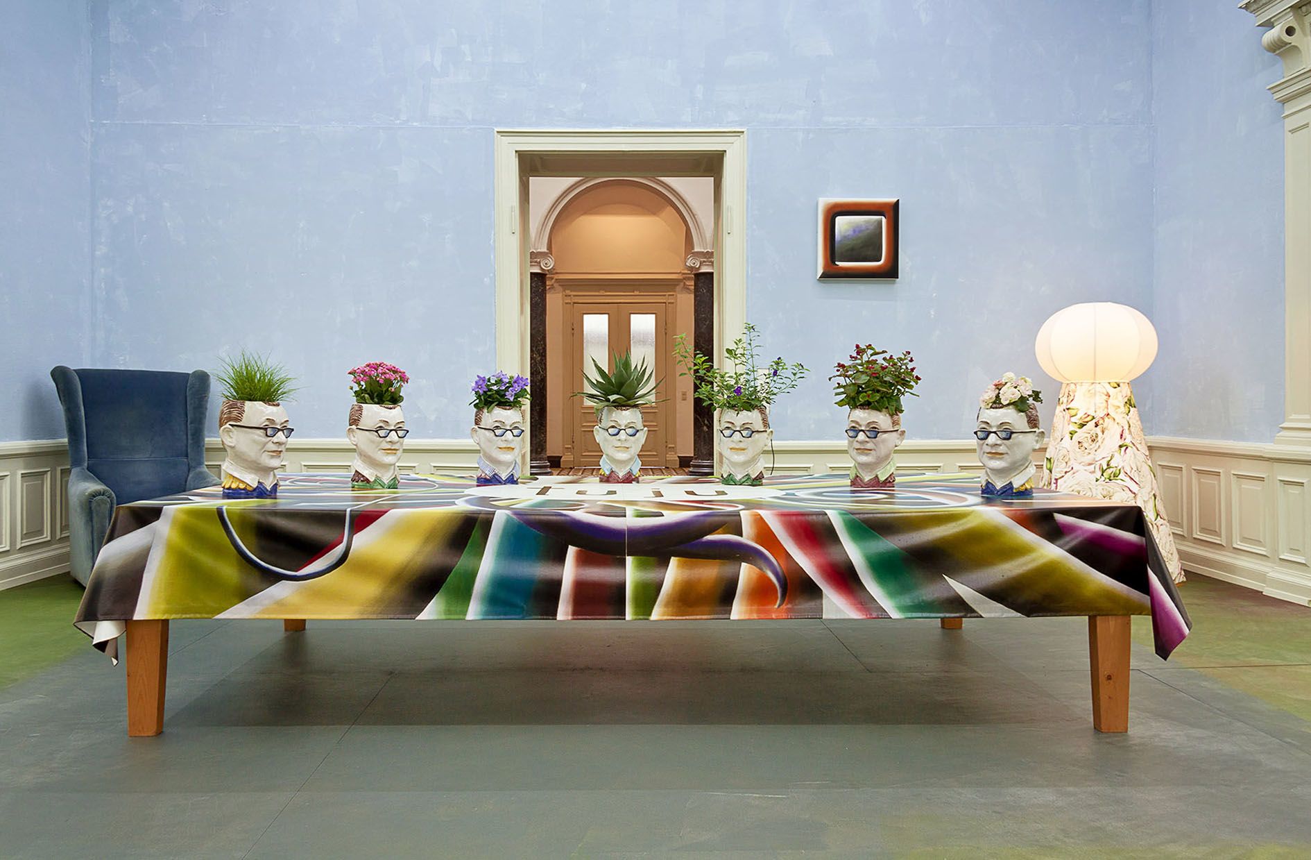 Andreas Schulze, Installation view, Villa Merkel, June 29–September 21, 2014

*The installation view of Palast der Künste also shows furniture by various designers including the armchair Capricorn by Gudrun Wurlitzer.