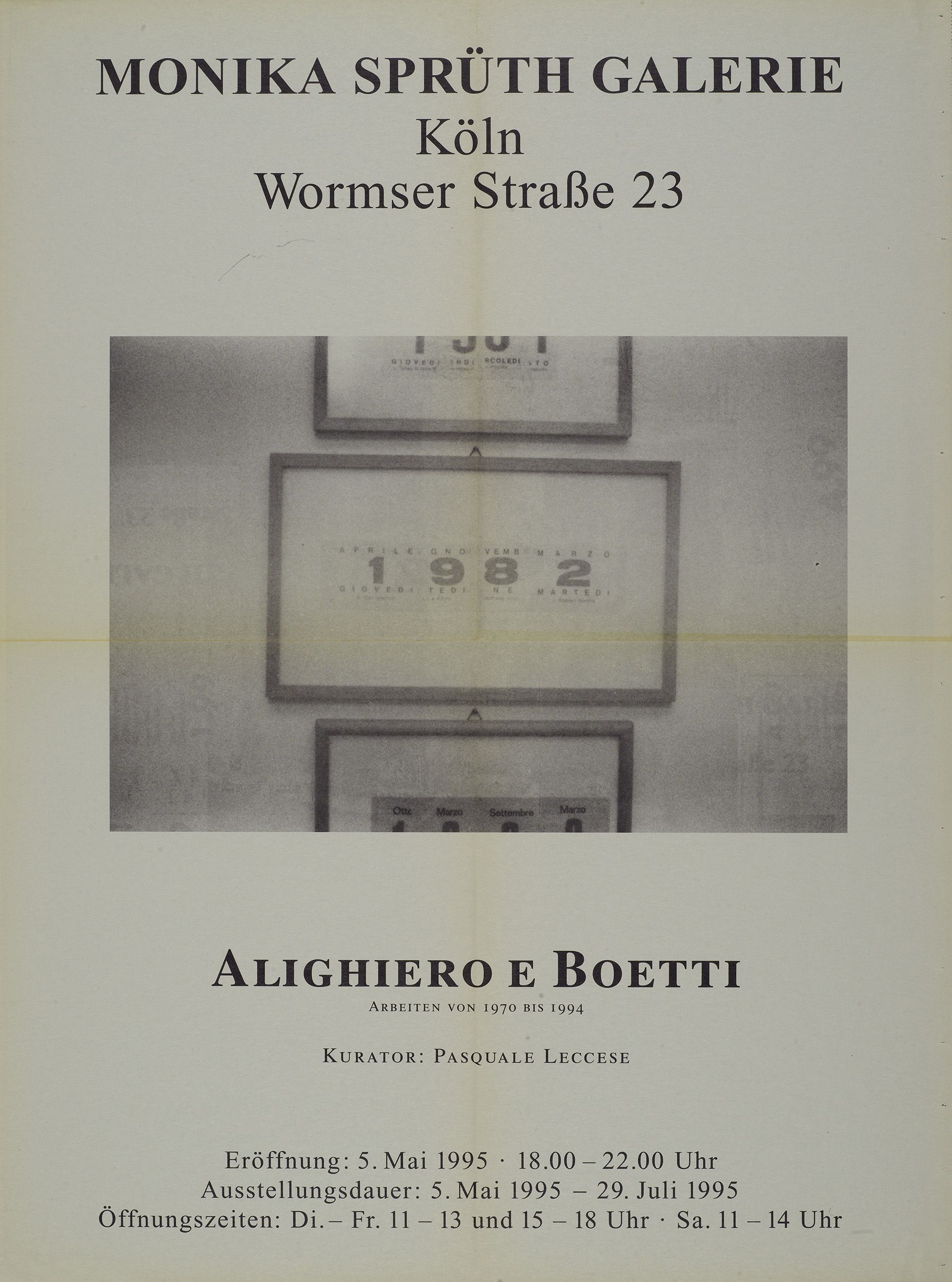 Alighiero Boetti – Arbeiten von 1970 bis 1994 – Cologne