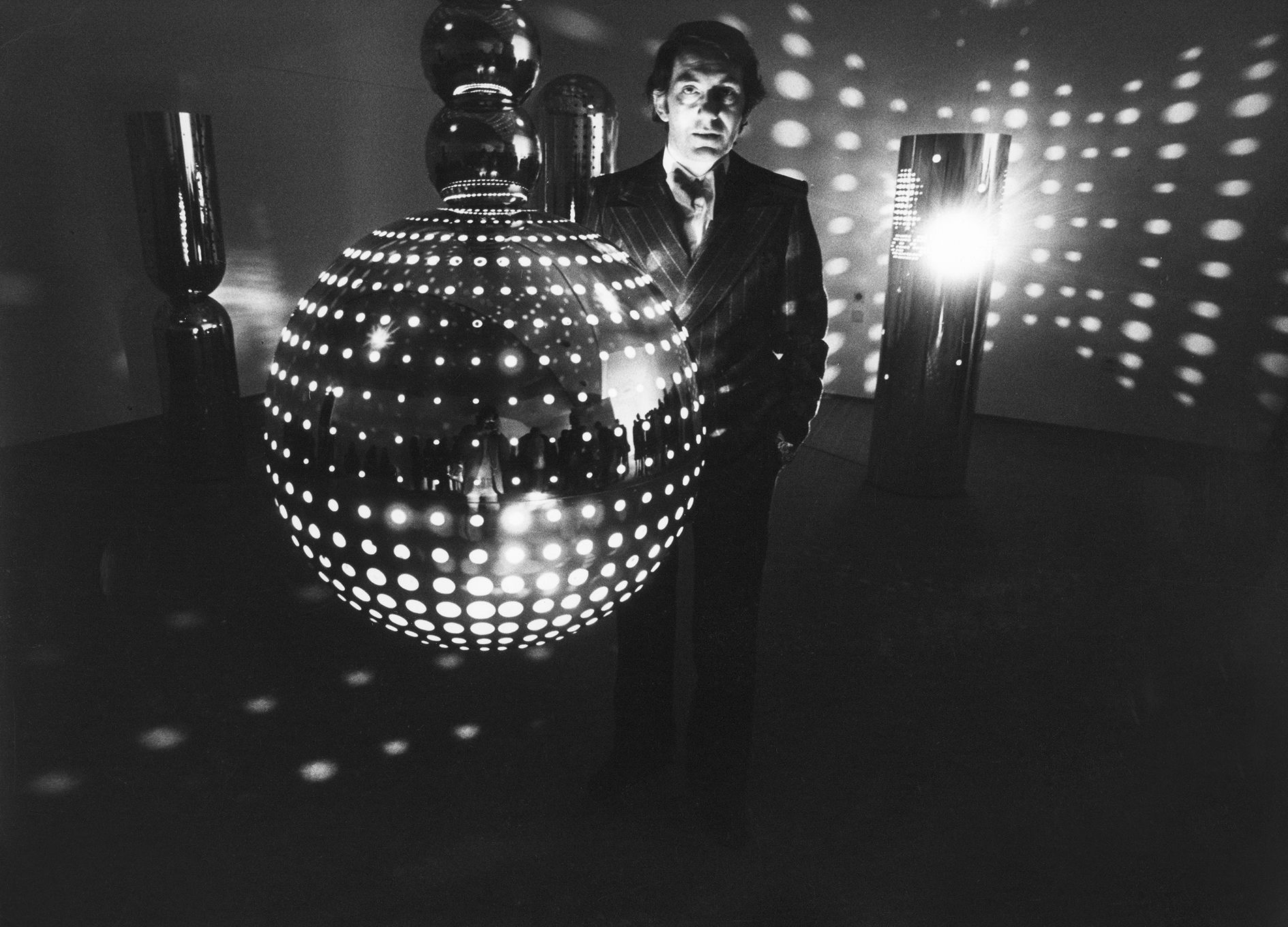 Otto Piene at Kölnischer Kunstverein, Cologne, Germany, 1973/74
Photo: Adolf Clemens
&nbsp;
Sources cited:
1. Otto Piene, “Light Ballet,” in Piene: Light Ballet (New York: Howard Wise Gallery, 1965); quoted in Ante Glibota, Otto Piene (Villorba: Delight, 2011), 533.