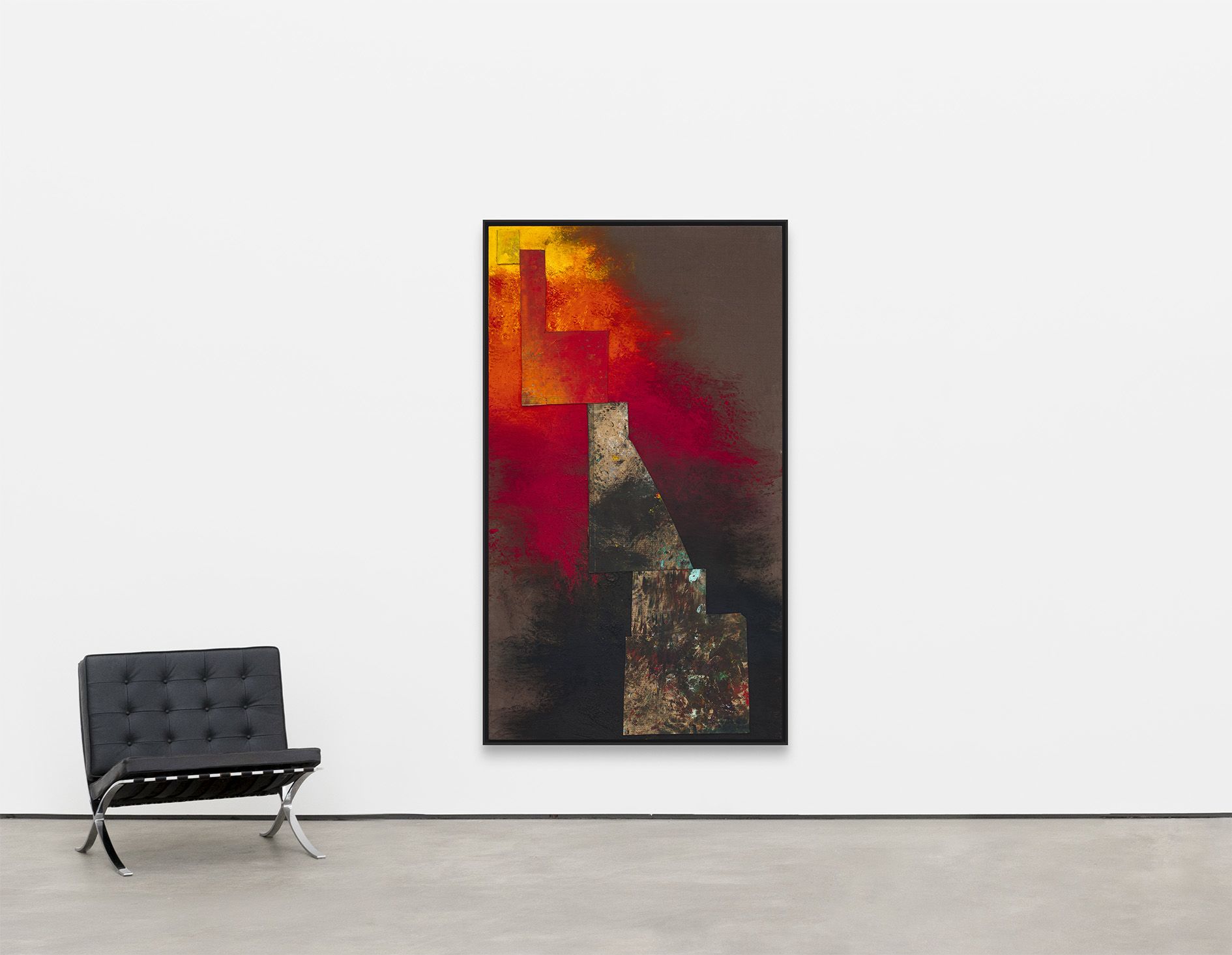 <p><b>Sterling Ruby<br />
</b><i>TURBINE. Incipient. Growth. Fully Developed. Decay.</i>, 2024<br />
Acrylic, oil, and cardboard on canvas<br />
213.4 &times; 121.9 &times; 5.1 cm | 84 &times; 48 &times; 2 inches<br />
218.1 &times; 126.7 &times; 8.3 cm | 85 7/8 &times; 49 7/8 &times; 3 1/4 (framed)</p>
