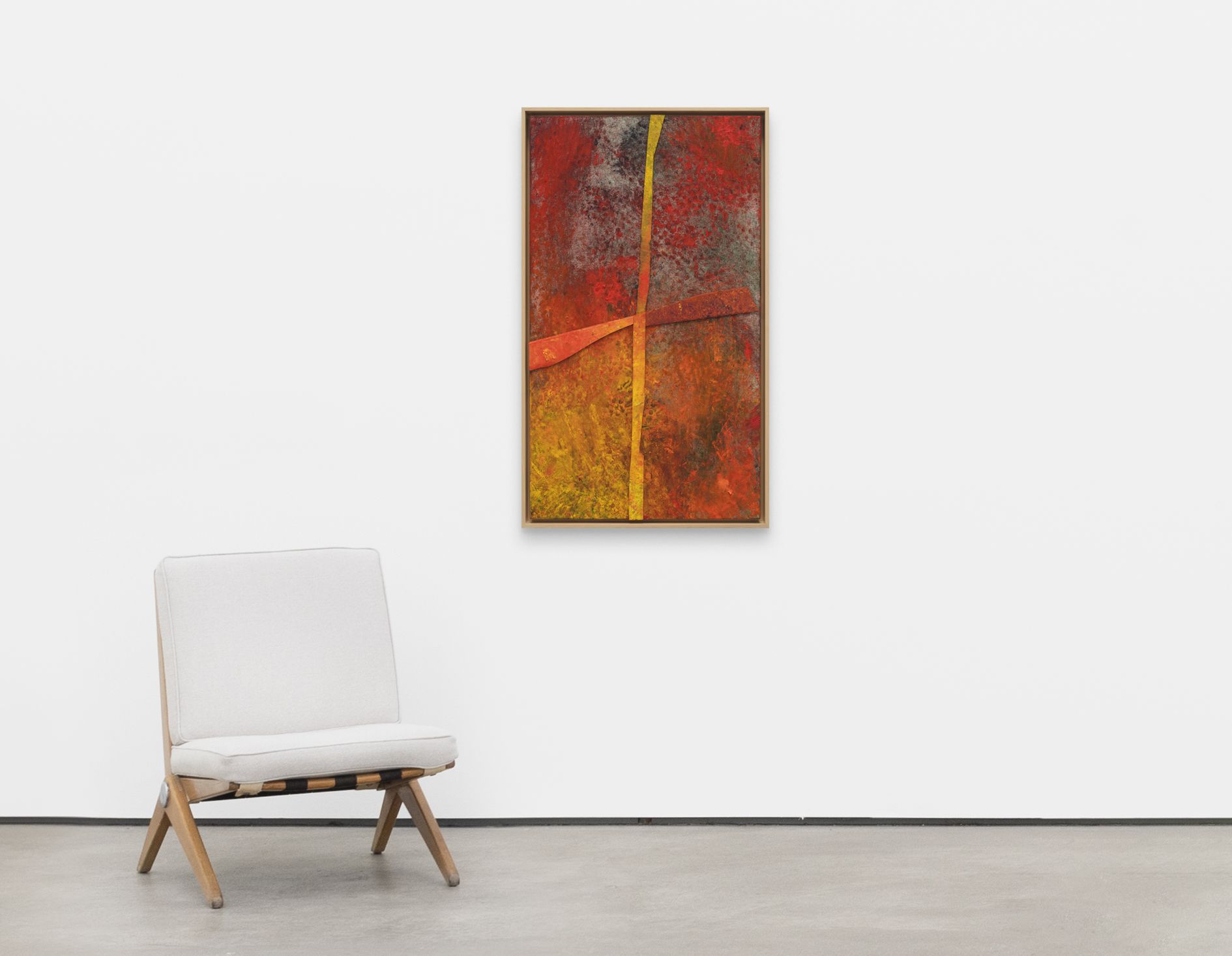 <p><b>Sterling Ruby<br />
</b><i>TURBINE. MOERHEIM BEAUTY.</i>, 2024<br />
Acrylic, oil, and cardboard on canvas<br />
106.7 &times; 61 &times; 3.8 cm | 42 &times; 24 &times; 1 1/2 inches<br />
111.1 &times; 65.4 &times; 6.7 cm | 43 3/4 &times; 25 3/4 &times; 2 5/8 inches (framed)</p>
