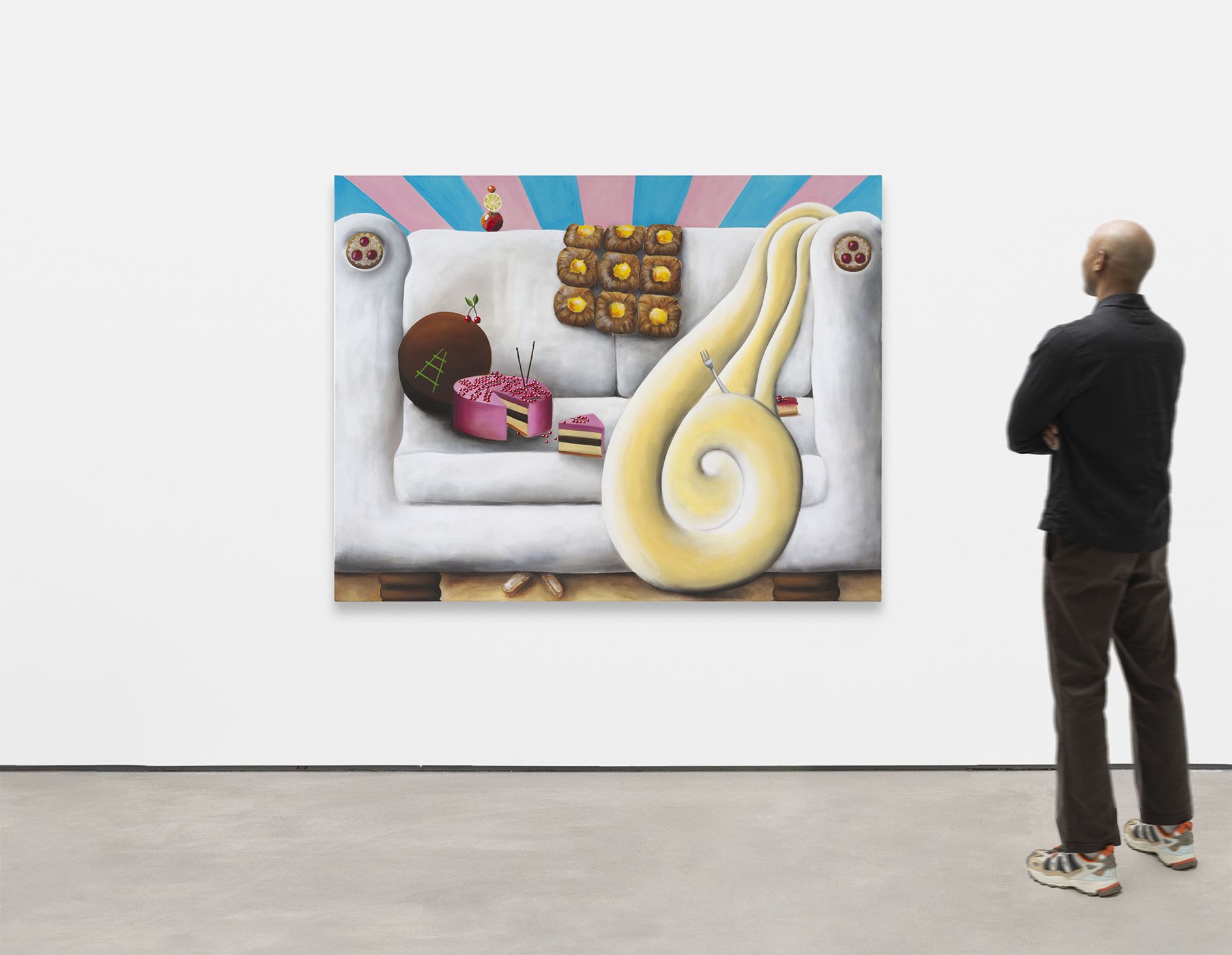 <p><b>Andreas Schulze<br />
</b><i>Untitled (Weekend)</i>, 2026<br />
Acrylic on nettle cloth<br />
140 &times; 180 cm | 55 1/8 &times; 70 7/8 inches</p>
