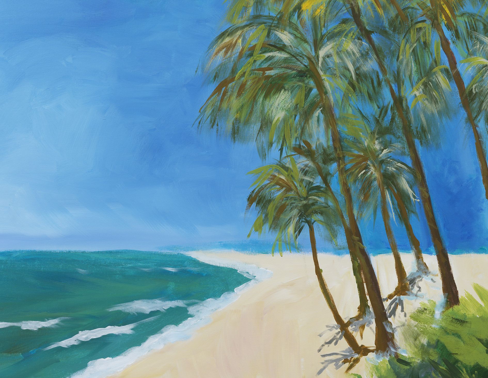 <p><b>Karen Kilimnik<br />
</b><i>slumber island of passiflora, passion flower grove</i>, 2025<br />
Acrylic on canvas<br />
100.3 &times; 136.5 cm | 39 1/2 &times; 53 3/4 inches</p>
