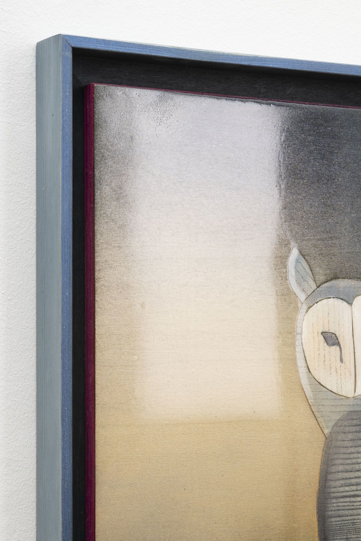 <p><b>Robert Elfgen<br />
</b><i>Loana</i>, 2026<br />
Wood, veneer, wood stain, metallic spray paint, artist frame<br />
64 &times; 48 &times; 4 cm | 25 1/8 &times; 19 &times; 1 5/8 inches</p>
