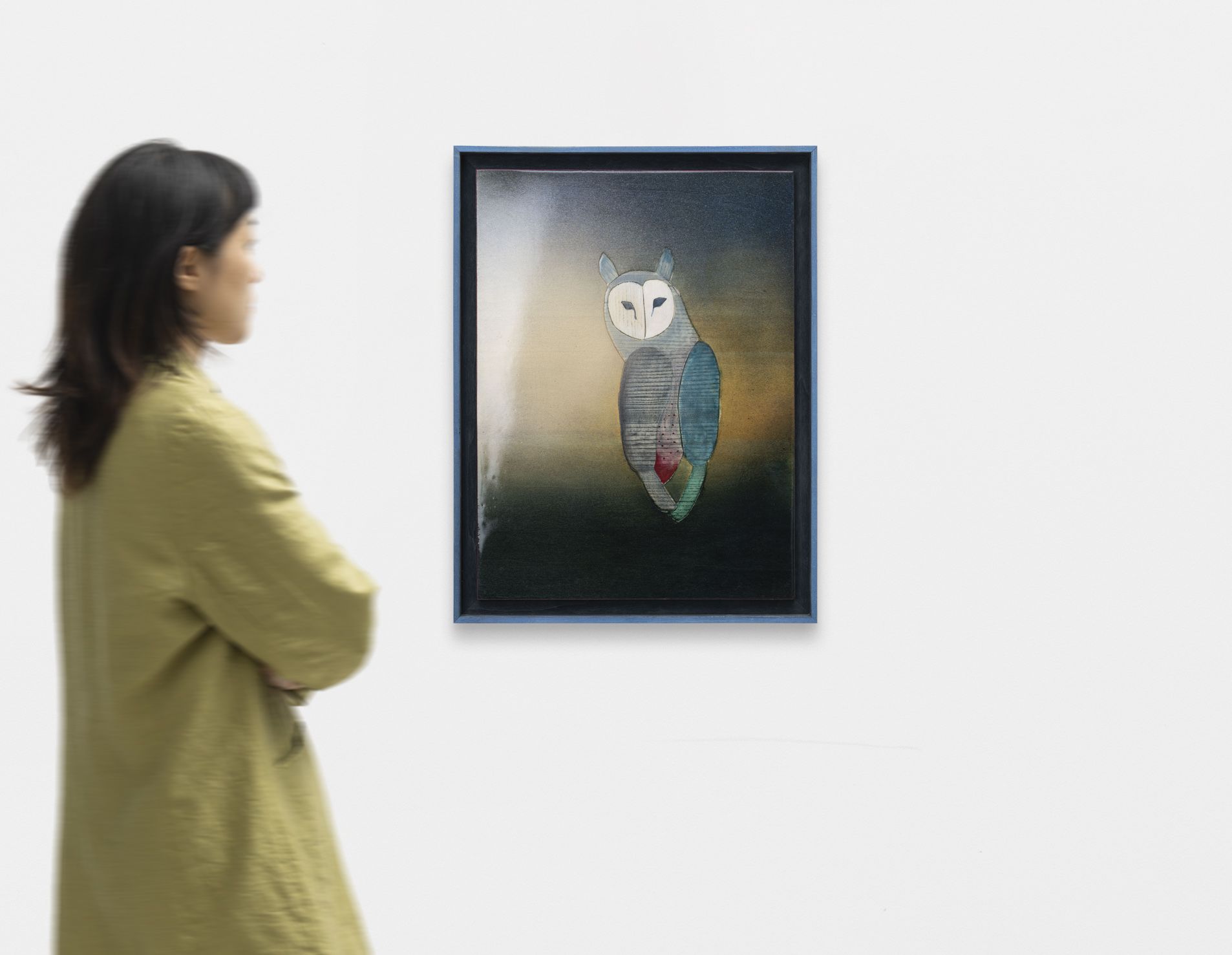 <p><b>Robert Elfgen<br />
</b><i>Loana</i>, 2026<br />
Wood, veneer, wood stain, metallic spray paint, artist frame<br />
64 &times; 48 &times; 4 cm | 25 1/8 &times; 19 &times; 1 5/8 inches</p>
