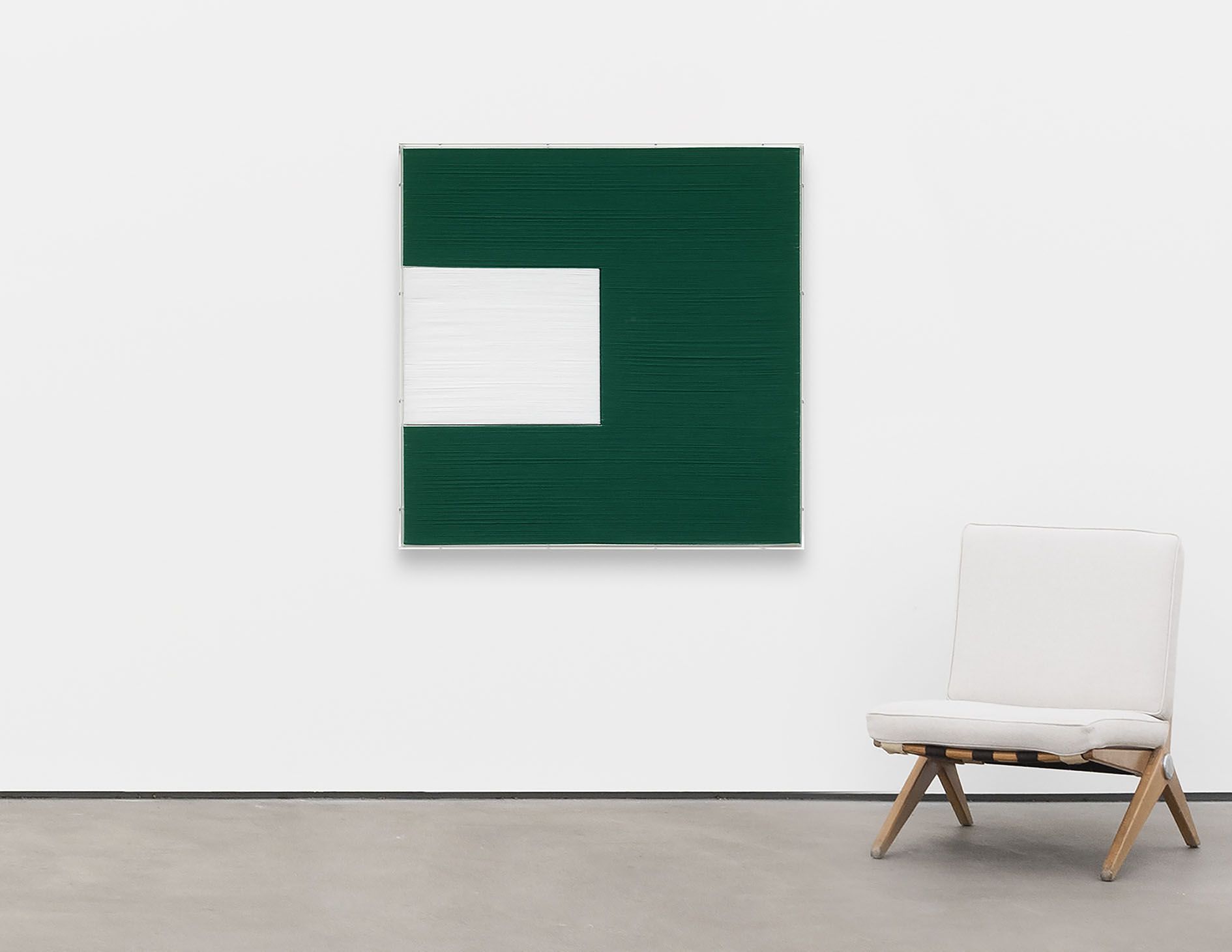 <p><b>Rosemarie Trockel<br />
</b><i>Climate Box</i>, 2023<br />
Acrylic wool on canvas, plexiglass<br />
102.3 &times; 102.1 &times; 6.3 cm | 40 1/4 &times; 40 1/8 &times; 2 1/2 inches</p>
