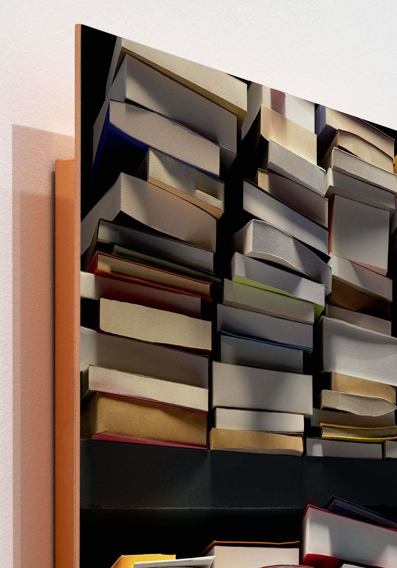 <p><b>Thomas Demand<br />
</b><i>Books</i>, 2025<br />
UV print on copper<br />
85 &times; 58 cm | 33 1/2 &times; 22 7/8 inches</p>
