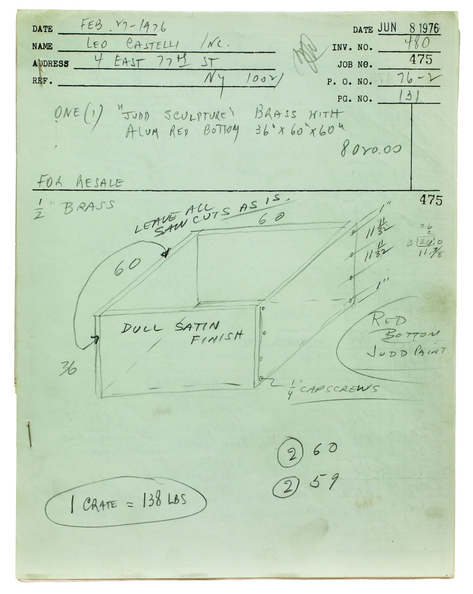 Donald Judd – Working Papers: Donald Judd Drawings, 1963 – 93 – Berlin