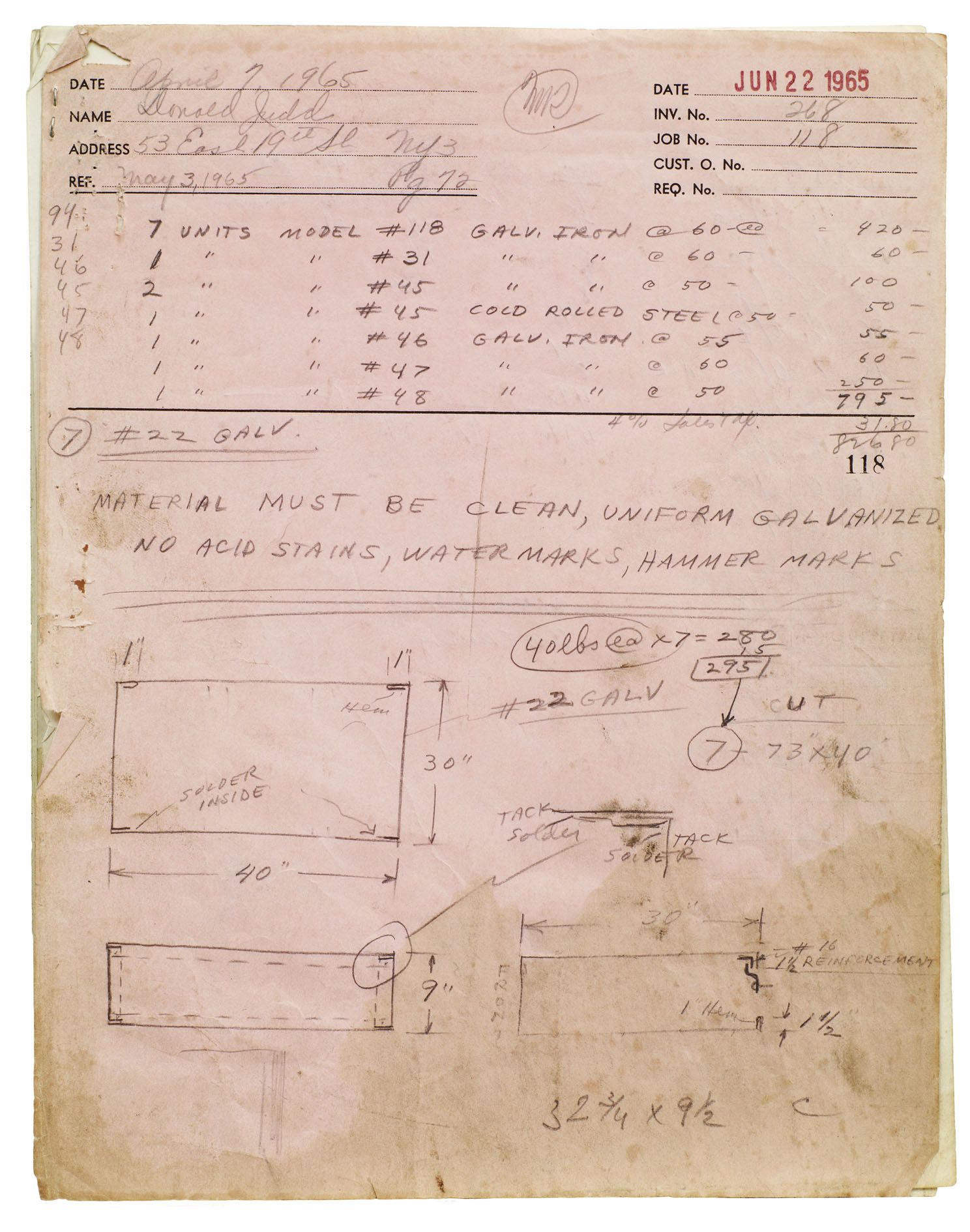 Donald Judd – Working Papers: Donald Judd Drawings, 1963 – 93 – Berlin