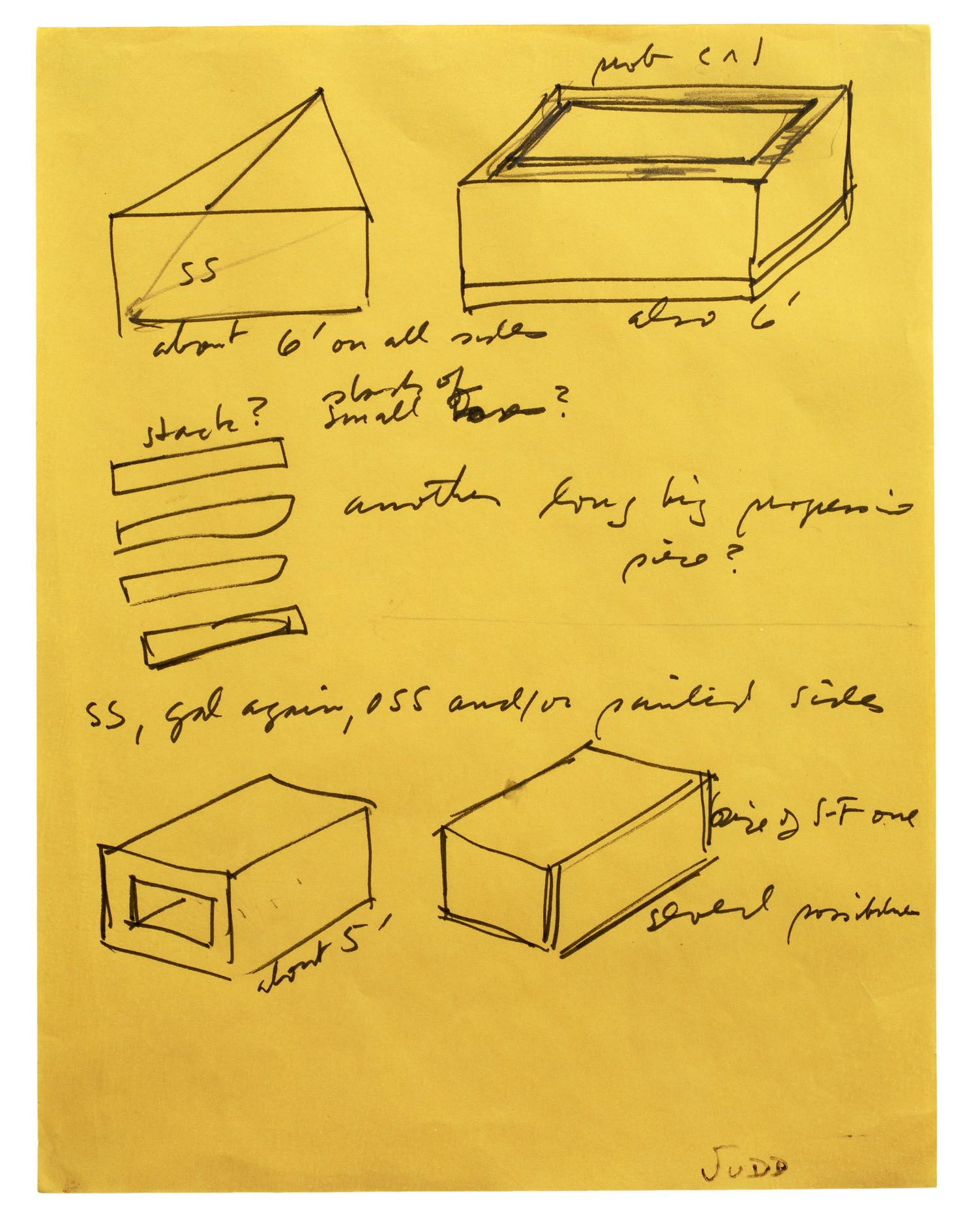 Donald Judd – Working Papers: Donald Judd Drawings, 1963 – 93 – London