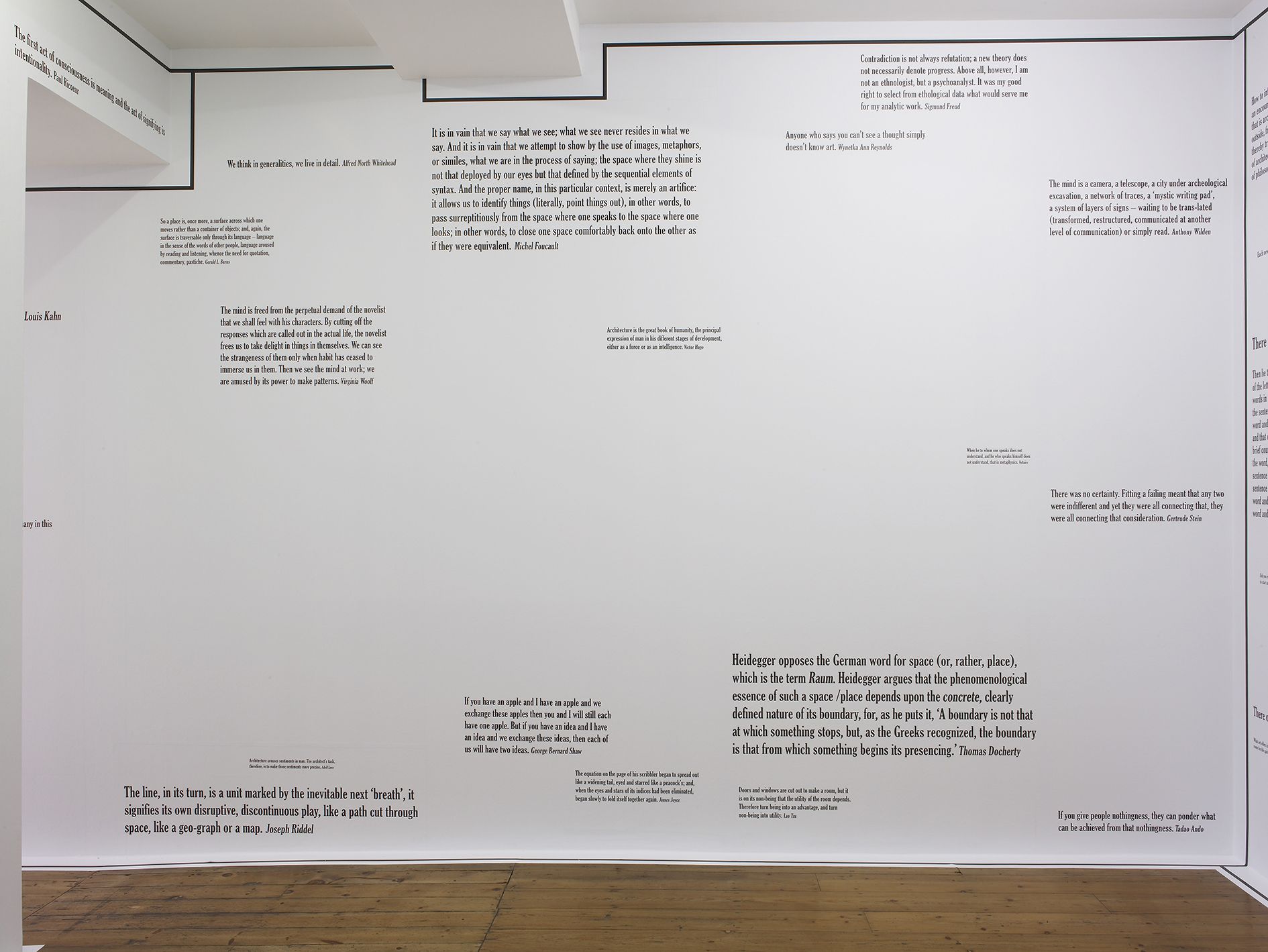 Joseph Kosuth – The Mind’s Image of Itself #3’ a play of architecture and the mind – London