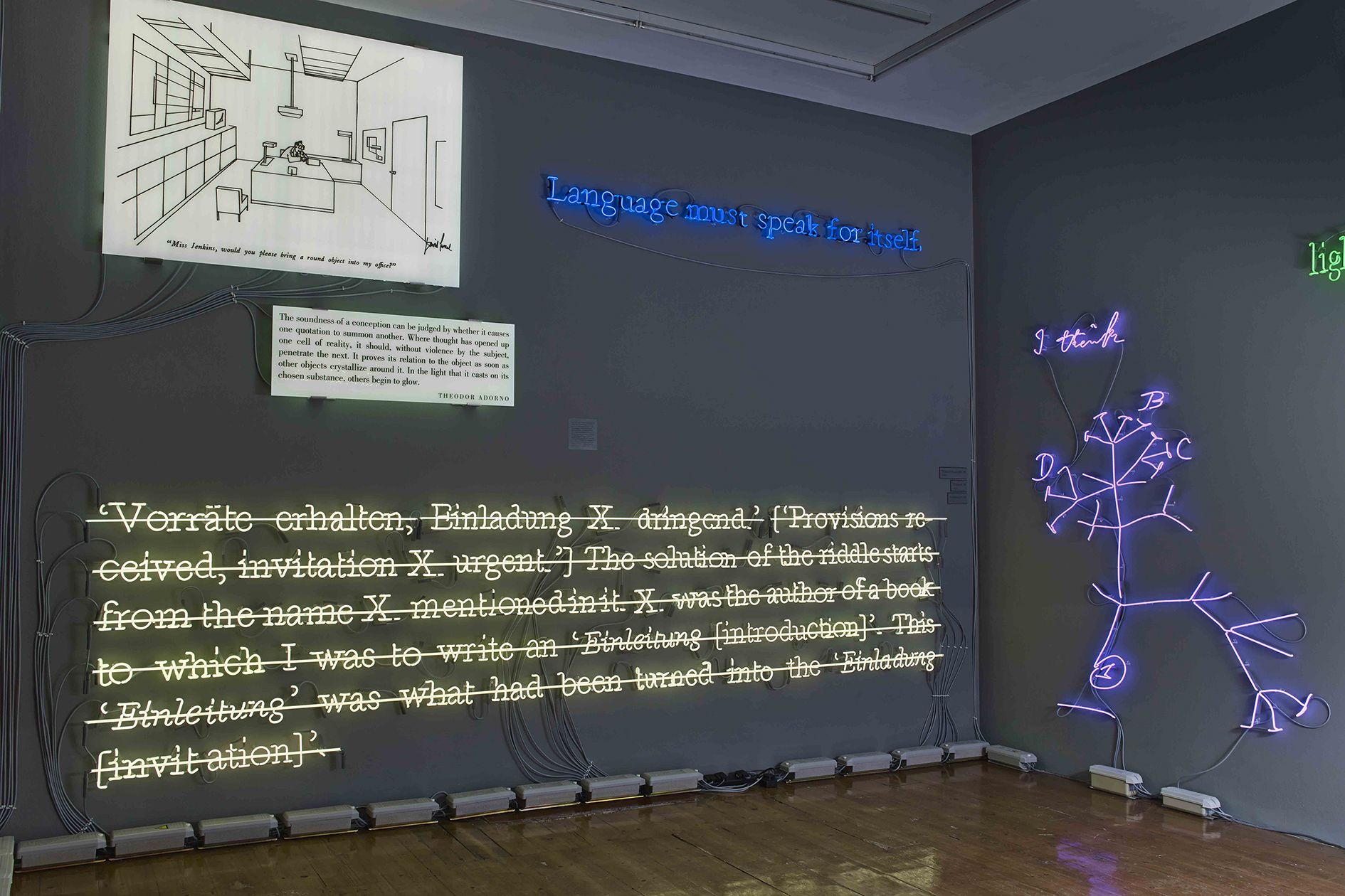 Joseph Kosuth – Amnesia: various, luminous, fixed. – London