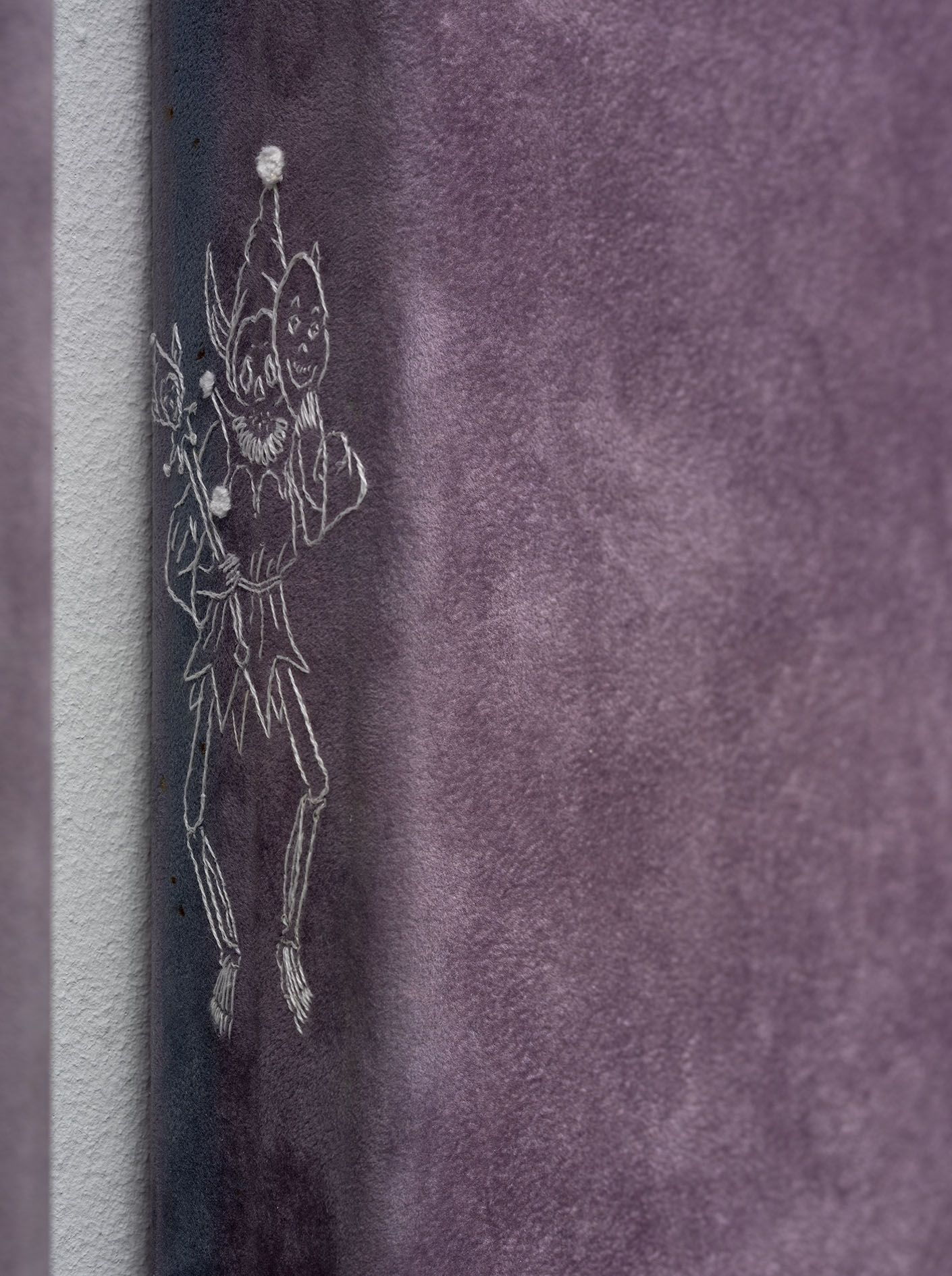 <p><b>Cyprien Gaillard<br />
</b><i>Life in the cracks (Part 4)</i>, 2025<br />
Hand embroidery on velvet on stretcher<br />
242 × 368 × 6 cm | 95 1/4 × 144 7/8 × 2 3/8 inches</p>