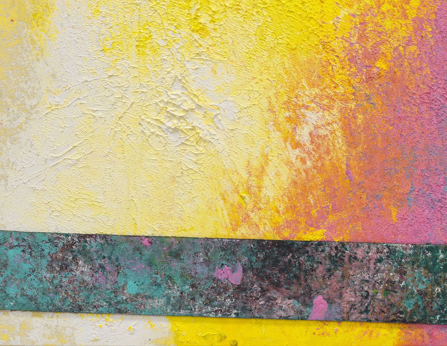 <p><b>Sterling Ruby<br />
</b><i>HORIZON. Shortness of Breath.</i>, 2025<br />
Acrylic, oil and cardboard on canvas<br />
110.5 × 144.8 × 5.1 cm | 43 1/2 × 57 × 2 inches <br />
115.3 × 149.5 × 8.3 cm | 45 3/8 × 58 7/8 × 3 1/4 inches (framed)</p>