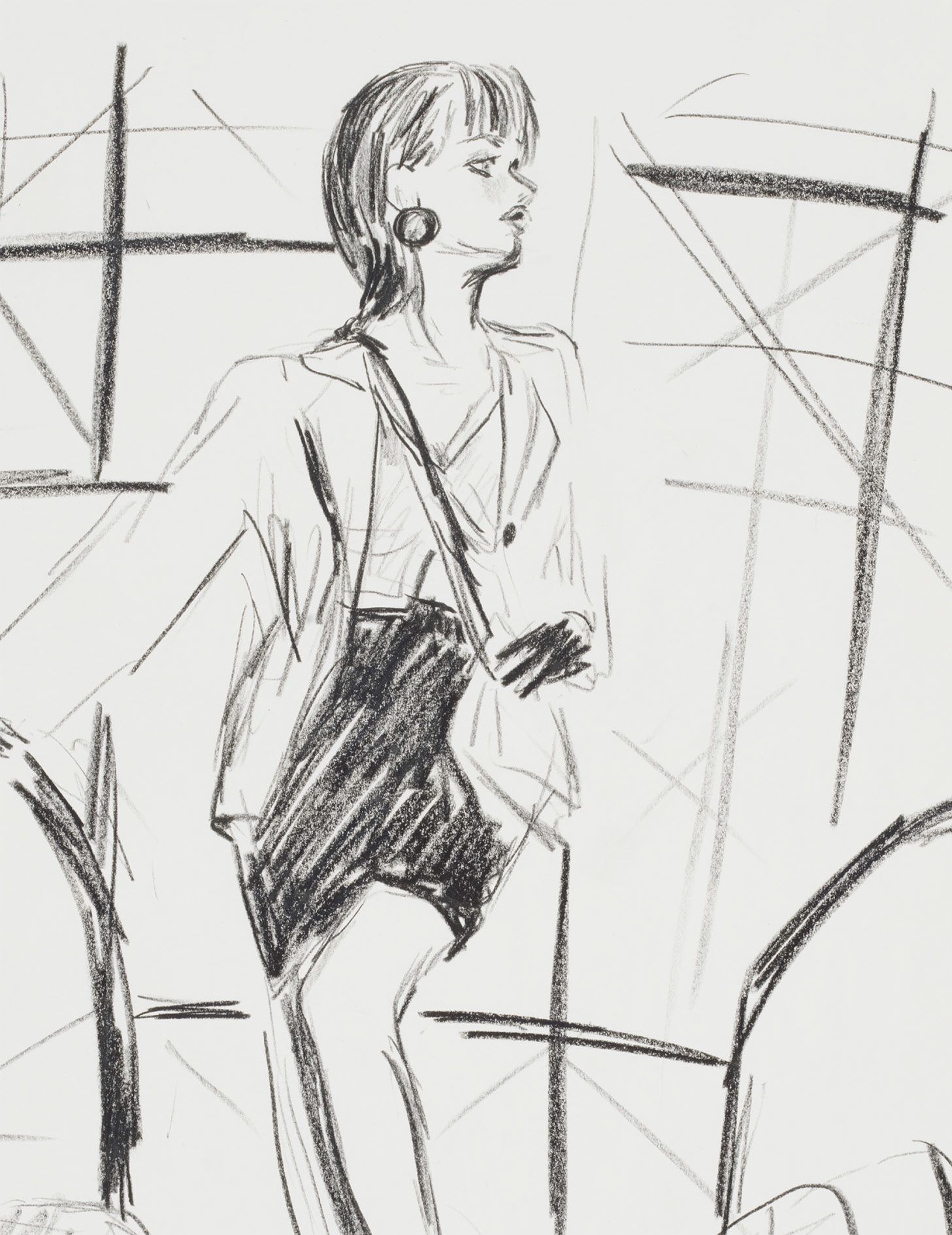 <p><b>Karen Kilimnik<br />
</b><i>Spying in Berlin</i>, 1988<br />
Crayon on paper<br />
89 × 58.5 cm | 35 × 23 inches<br />
110 × 79.5 × 6.5 cm | 43 1/4 × 31 1/4 × 2 5/8 inches (framed)</p>