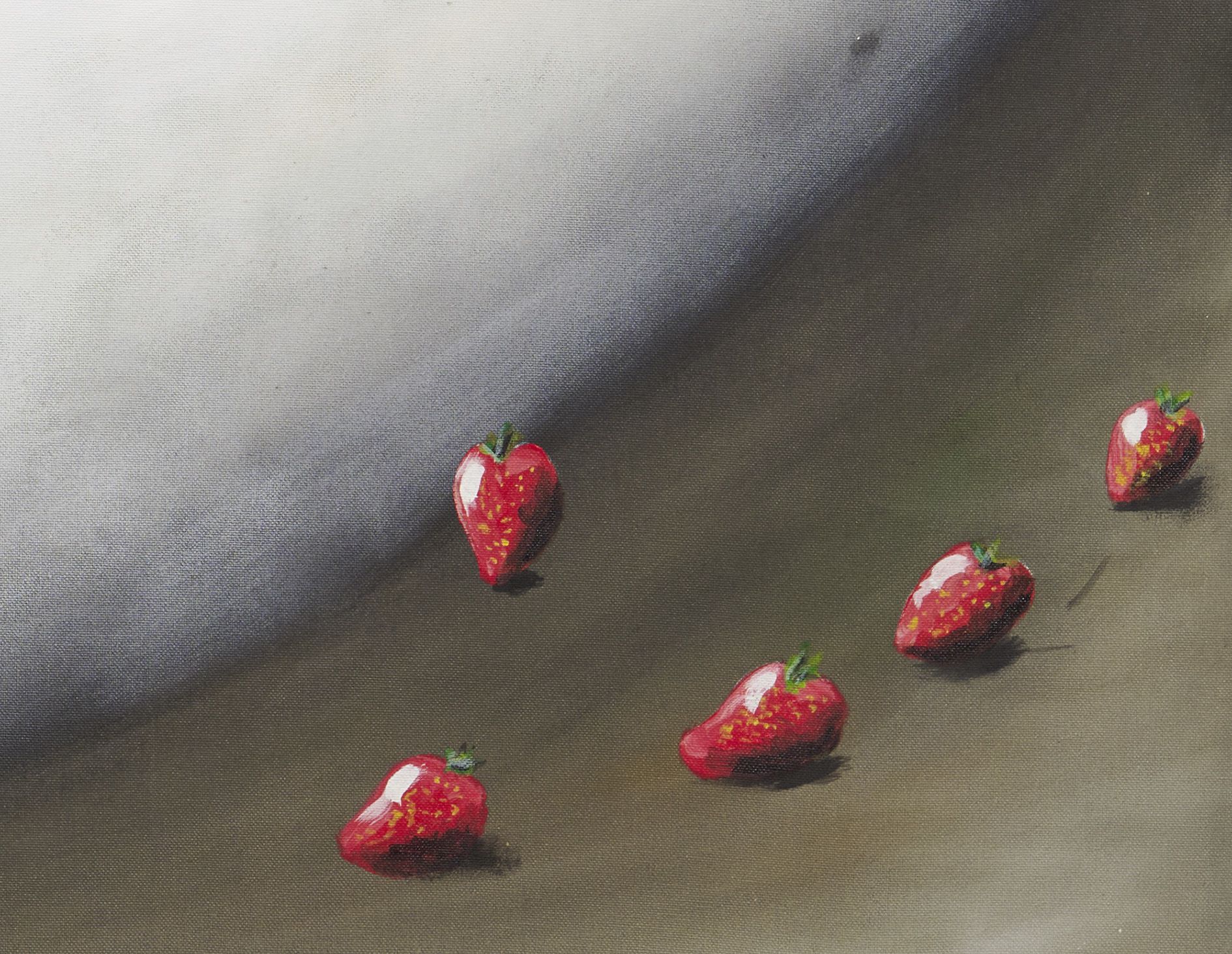 <p><b>Andreas Schulze<br />
</b><i>Ohne Titel (Cake)</i>, 2025<br />
Acrylic on nettle cloth<br />
110 × 140 cm | 43 1/4 × 55 1/8 inches</p>