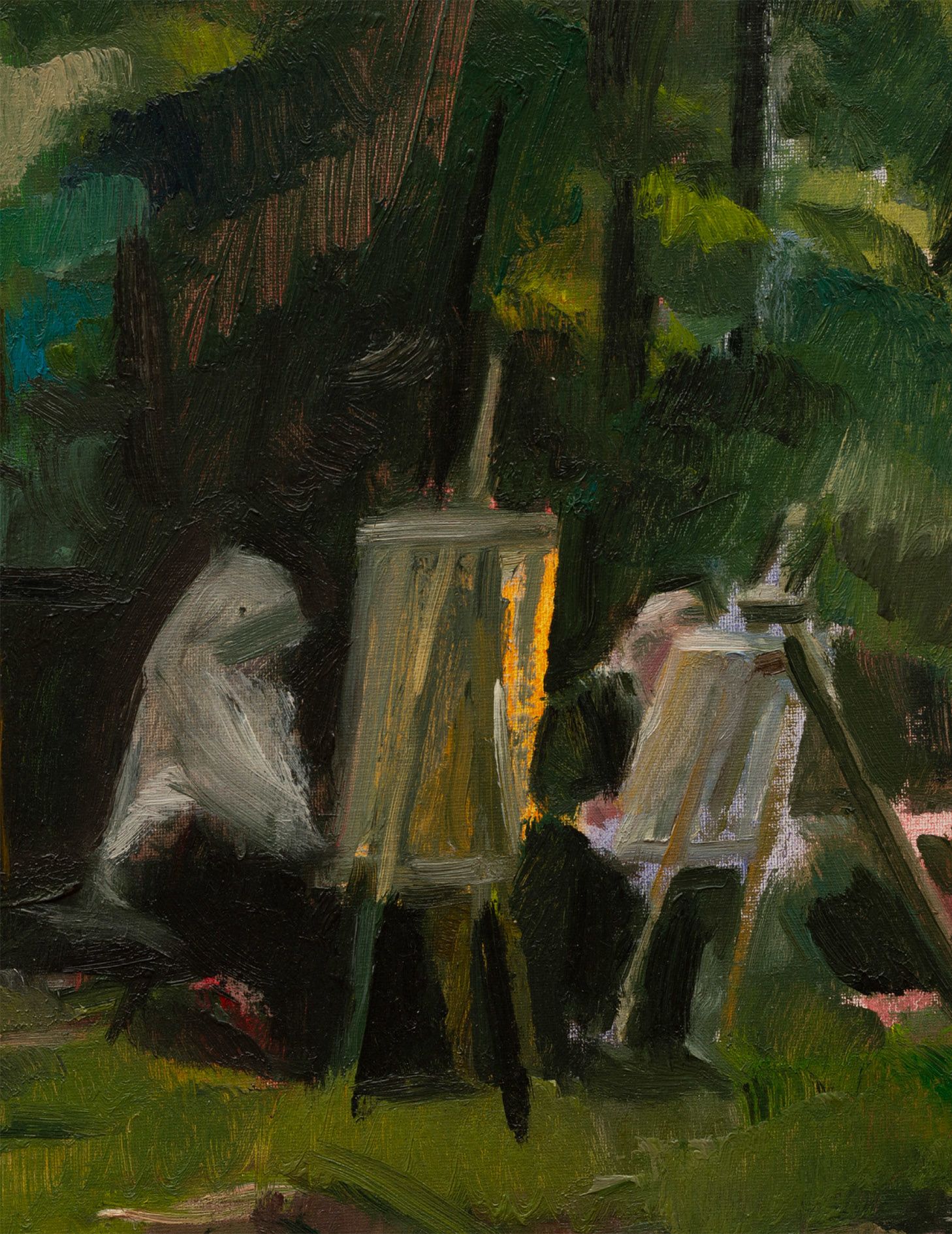 <p><b>David Maljkovic<br />
</b><i>In the Pictorial Code</i>, 2021<br />
Oil on canvas panel<br />
40 × 60 cm | 15 3/4 × 23 5/8 inches<br />
42 × 62 cm | 16 1/2 × 24 3/8 inches (framed)</p>