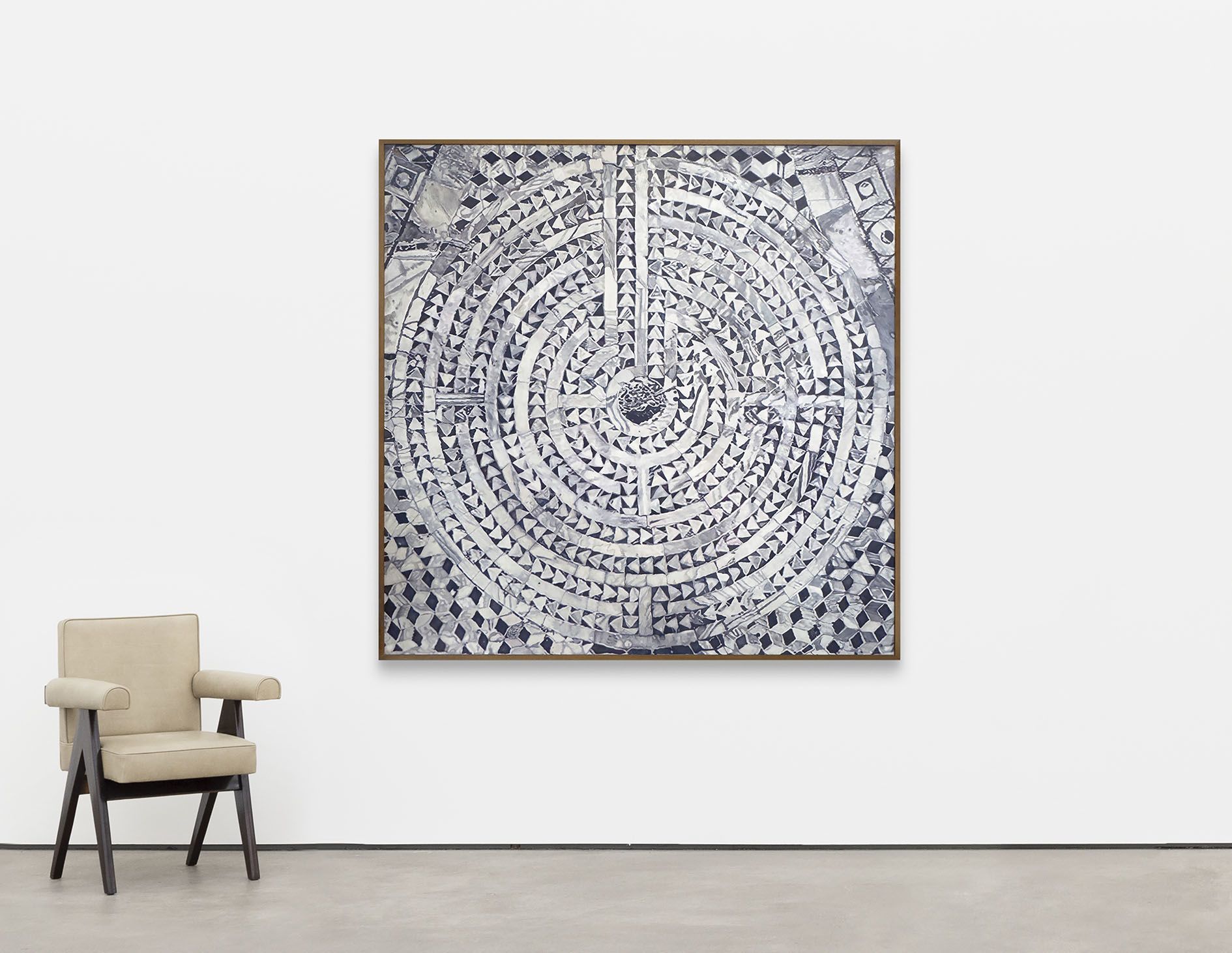 <p><b>Gala Porras-Kim<br />
</b><i>San Vitale, Ravenna, marble floor reconstruction</i>, 2025<br />
Colored pencil on paper<br />
182.9 × 182.9 cm | 72 × 72 inches<br />
186 × 186 cm | 73 1/4 × 73 1/4 inches (framed)</p>