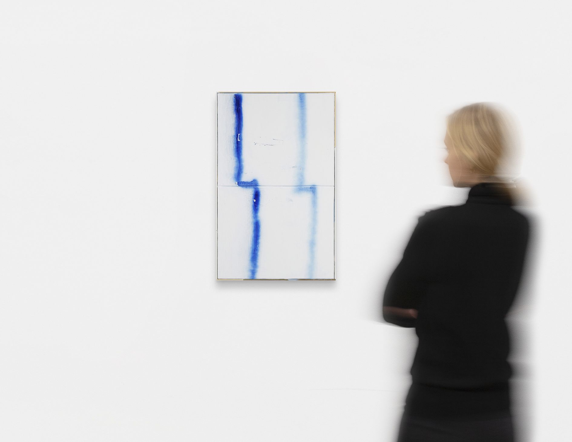<p><b>David Ostrowski<br />
</b><i>F (Ivo Pitanguy)</i>, 2024<br />
Acrylic and lacquer on canvas, wood<br />
Diptych, overall: 61 × 41 cm | 24 × 16 1/8 inches (framed)</p>