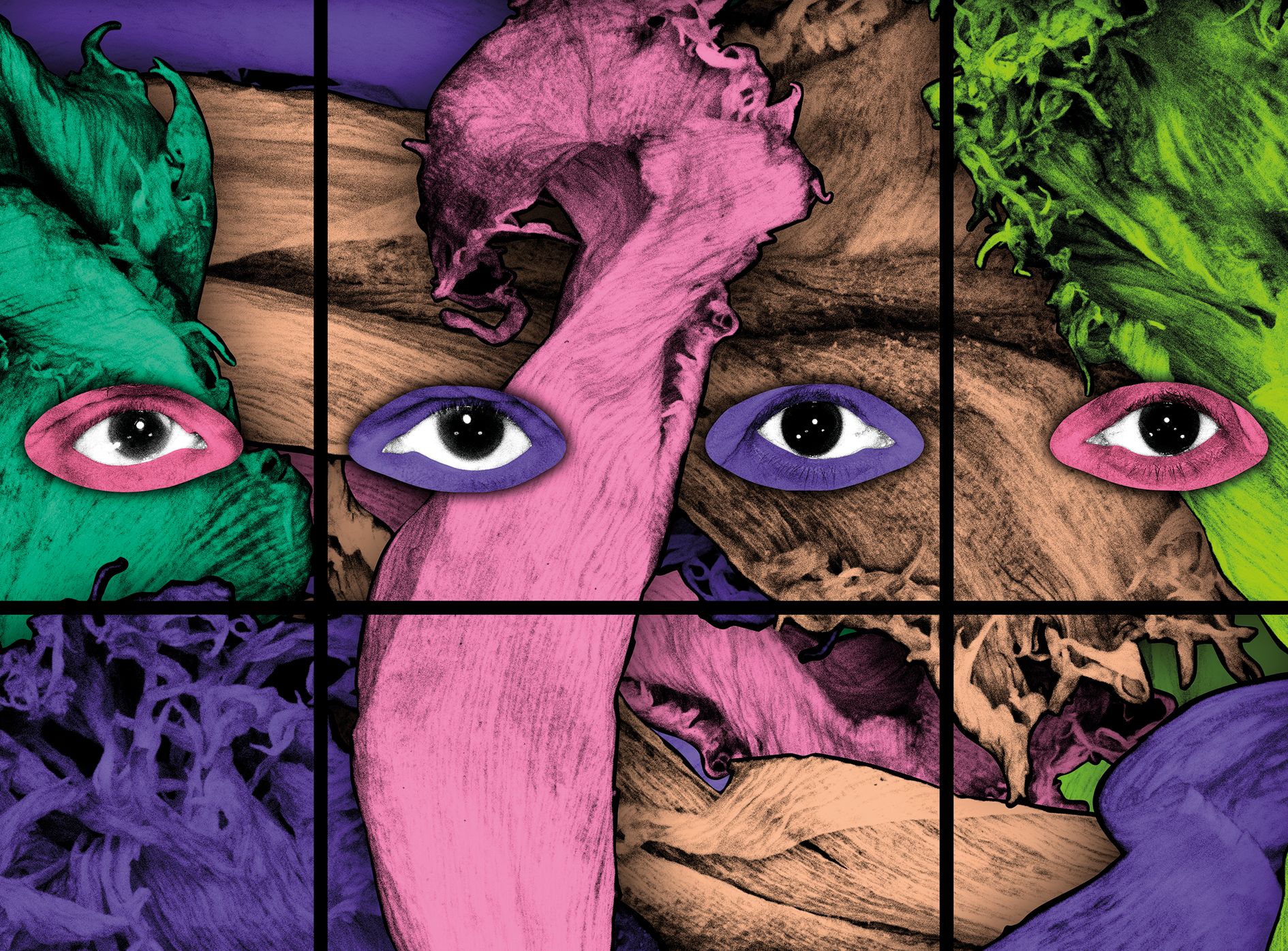 <p><b>Gilbert & George<br />
</b><i>CURL</i>, 2019<br />
Mixed media<br />
151 × 190 cm | 59 1/2 × 74 7/8 inches</p>
