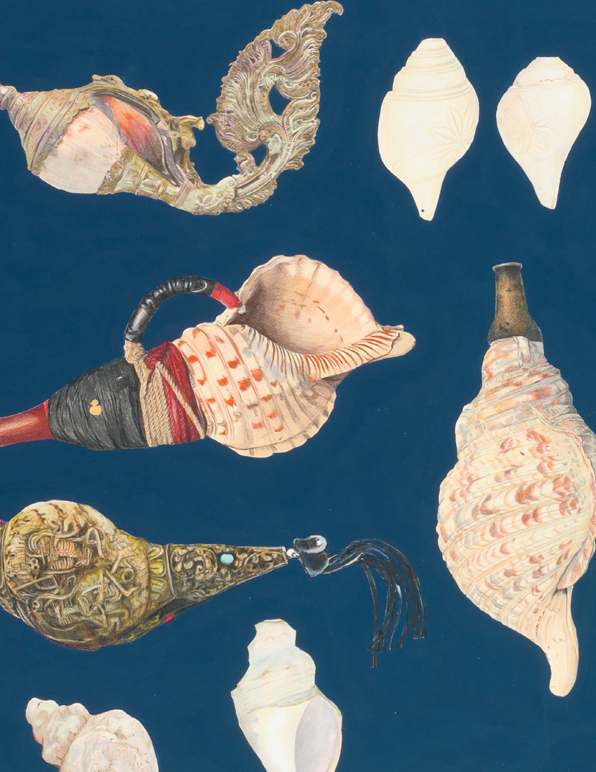 <p><b>Gala Porras-Kim<br />
</b><i>Future spaces replicate earlier spaces (shell instruments)</i>, 2023<br />
Colored pencil and Flashe on paper<br />
137.2 × 137.2 cm | 54 × 54 inches</p>
