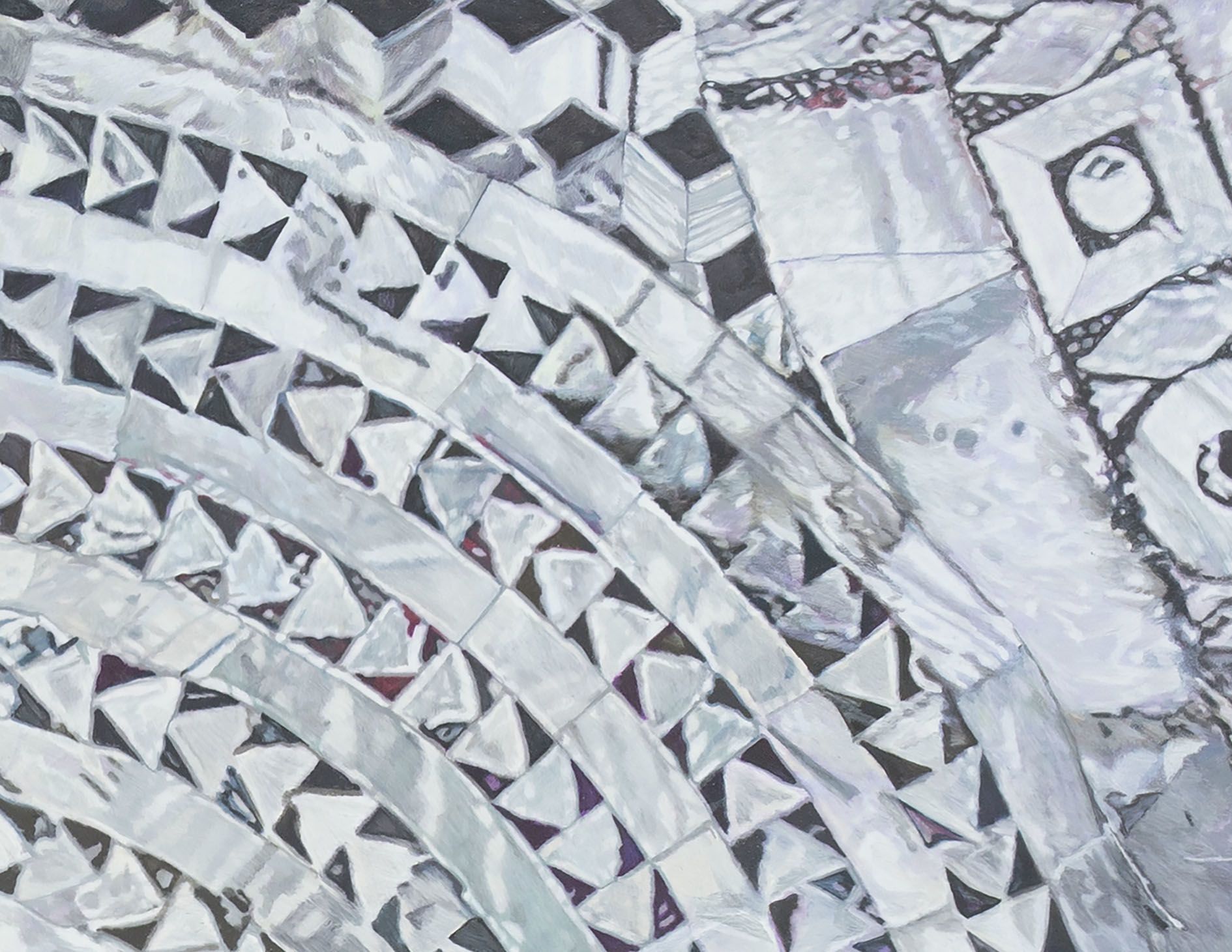 <p><b>Gala Porras-Kim<br />
</b><i>San Vitale, Ravenna, marble floor reconstruction</i>, 2025<br />
Colored pencil on paper<br />
182.9 &times; 182.9 cm | 72 &times; 72 inches<br />
186 &times; 186 cm | 73 1/4 &times; 73 1/4 inches (framed)</p>
