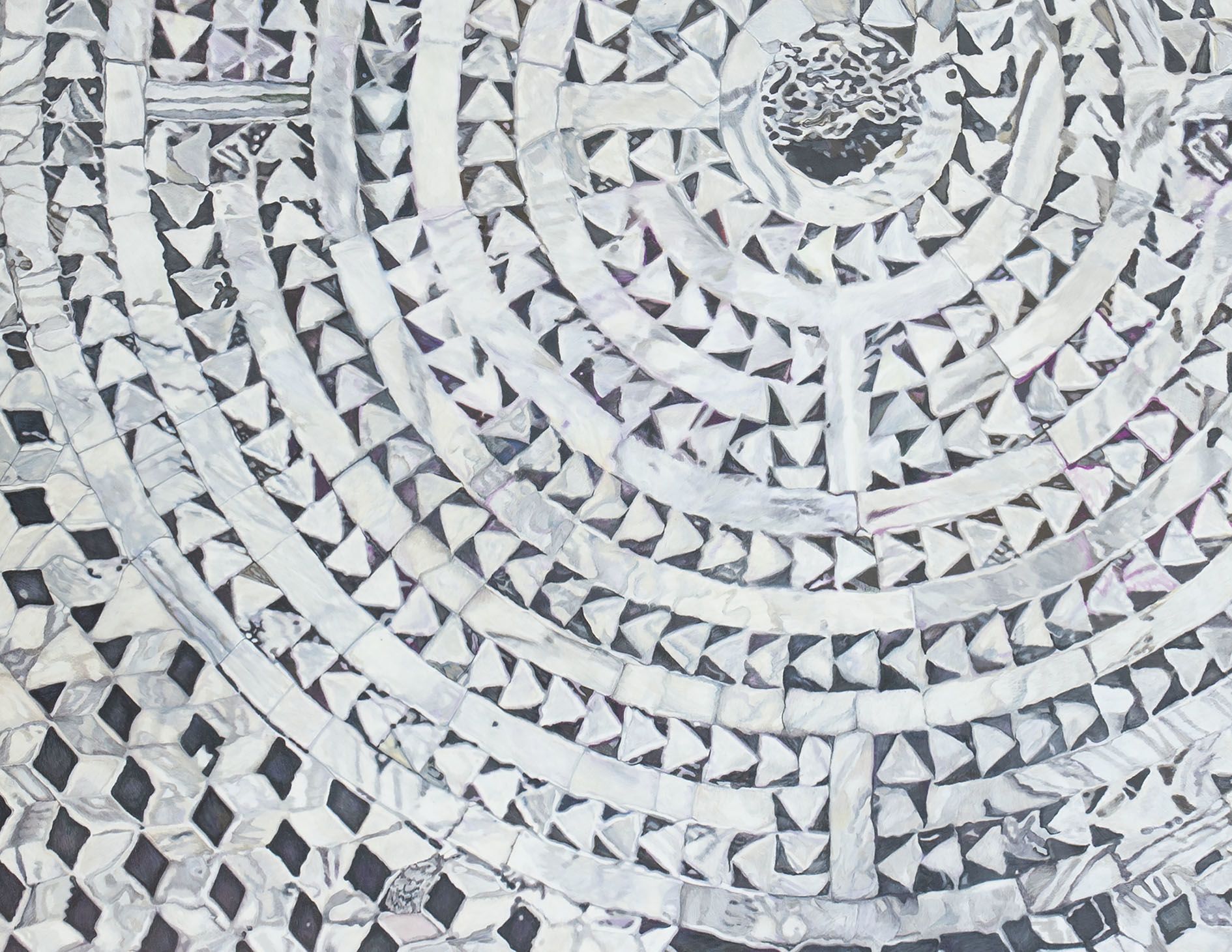 <p><b>Gala Porras-Kim<br />
</b><i>San Vitale, Ravenna, marble floor reconstruction</i>, 2025<br />
Colored pencil on paper<br />
182.9 &times; 182.9 cm | 72 &times; 72 inches<br />
186 &times; 186 cm | 73 1/4 &times; 73 1/4 inches (framed)</p>
