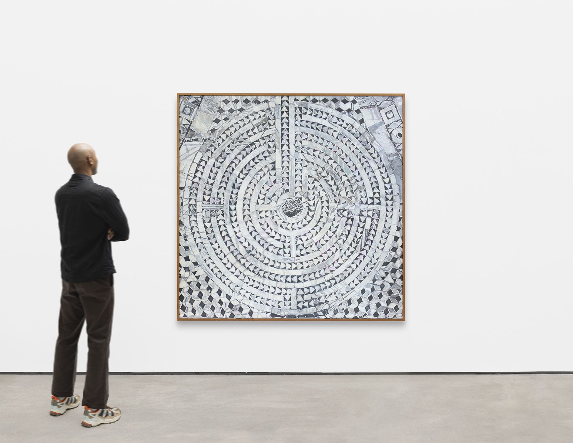 <p><b>Gala Porras-Kim<br />
</b><i>San Vitale, Ravenna, marble floor reconstruction</i>, 2025<br />
Colored pencil on paper<br />
182.9 &times; 182.9 cm | 72 &times; 72 inches<br />
186 &times; 186 cm | 73 1/4 &times; 73 1/4 inches (framed)</p>
