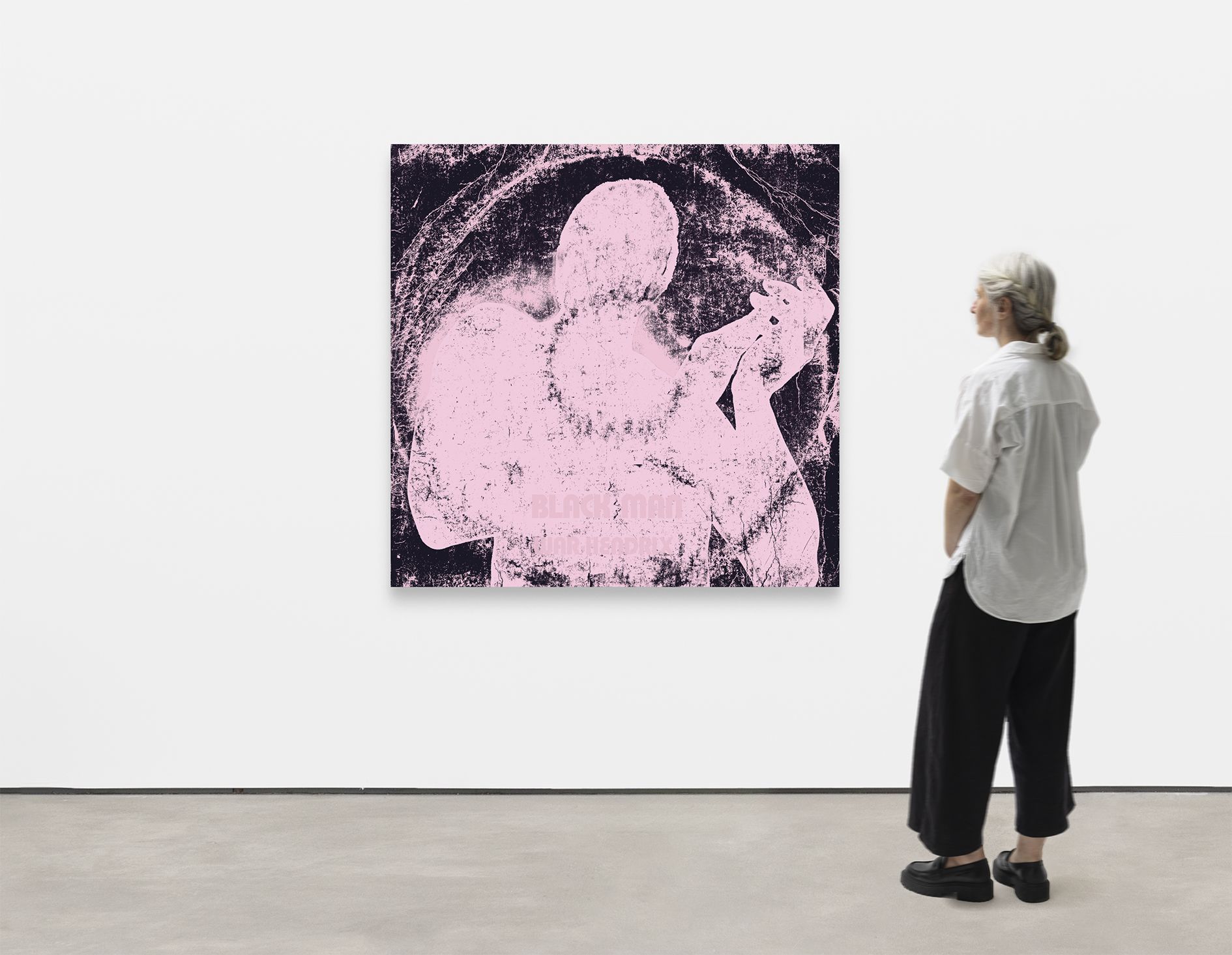 <p><b>Arthur Jafa<br />
</b><i>Black Man</i>, 2025<br />
UV print on raw aluminum<br />
148 &times; 149.9 cm | 58 1/4 &times; 59 inches</p>
