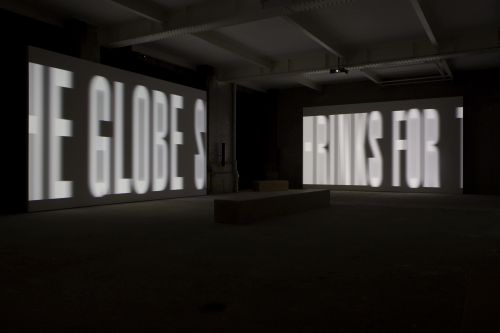 Barbara Kruger – The Globe Shrinks – London