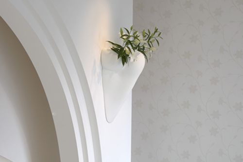 John Baldessari – Ear Sofa; Nose Sconces with Flowers (In Stage Setting) – London