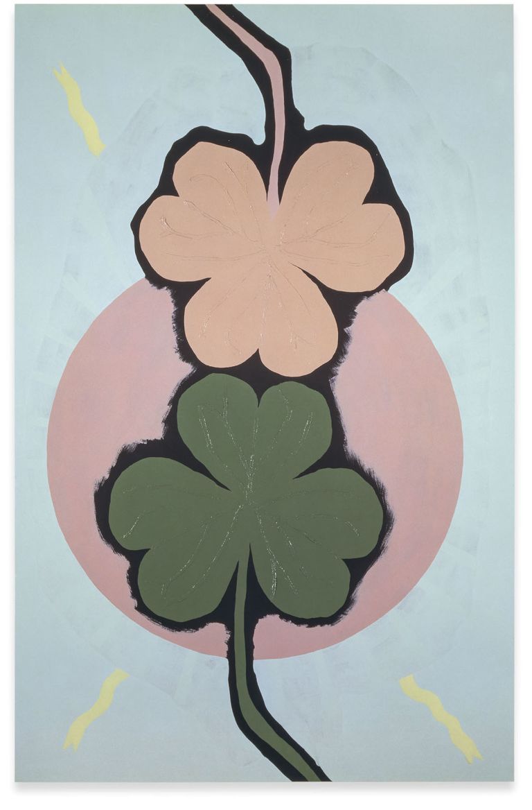 Gary Hume
Two Three Leaf Clovers, 1994
Gloss paint on panel
241 &times; 155 cm
94 7/8 &times; 61 inches