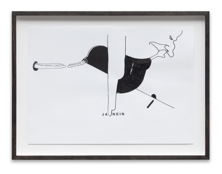 Mathew Hale / Eddie Ruscha
More Janine, 2020
Ink and laser-copy toner on paper
21 &times; 29.7 cm
8 1/4 &times; 11 3/4 inches