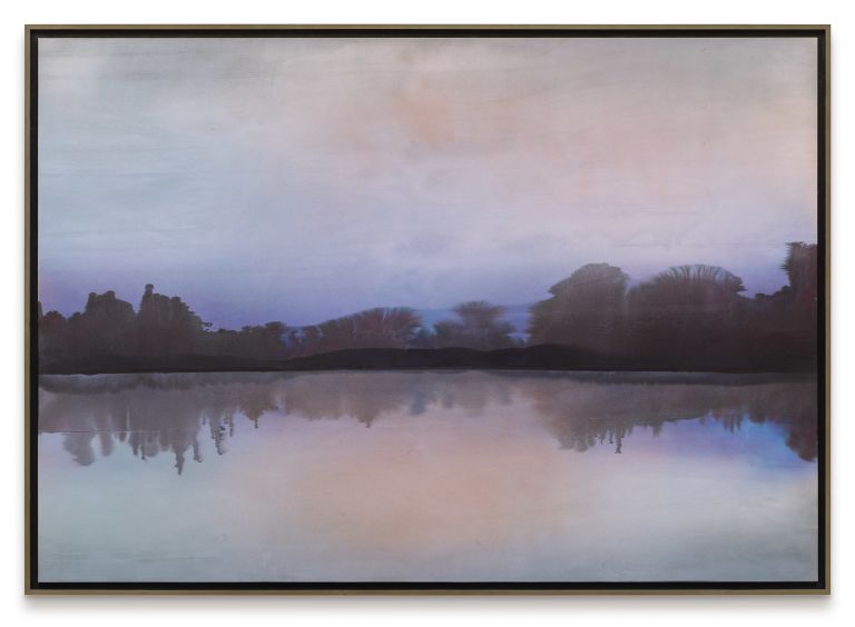 Robert Elfgen
Pion, 2021
Metallic spray paint, wood stain, ink on wood, artist’s frame
176 × 247.5 × 4 cm (framed)
69 1/4 × 974 3/8 × 1 5/8 inches (framed)