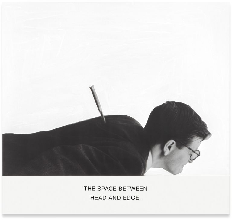 John Baldessari
The Space Between Head and Edge., 2019
Varnished inkjet prints on canvas with acrylic paint
137.5 &times; 146.4 &times; 3.8 cm
54 1/8 &times; 57 5/8 &times; 1 1/2 inches