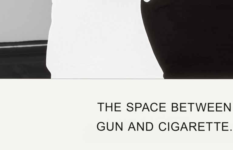 John Baldessari
The Space Between Gun and Cigarette., 2019 (detail)