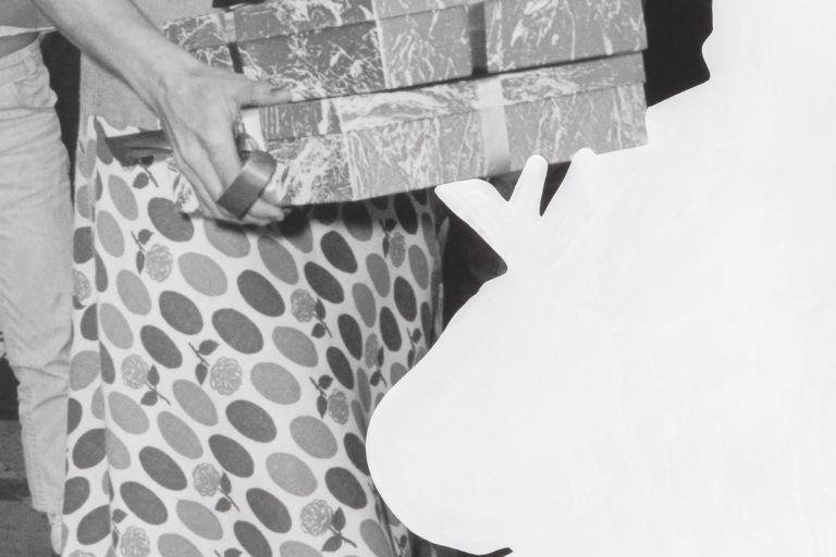 John Baldessari
The Space Between Gifts and Scroll., 2019 (detail)