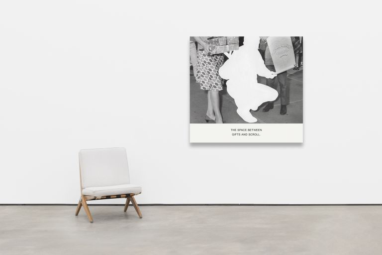John Baldessari
The Space Between Gifts and Scroll., 2019 (scale image)