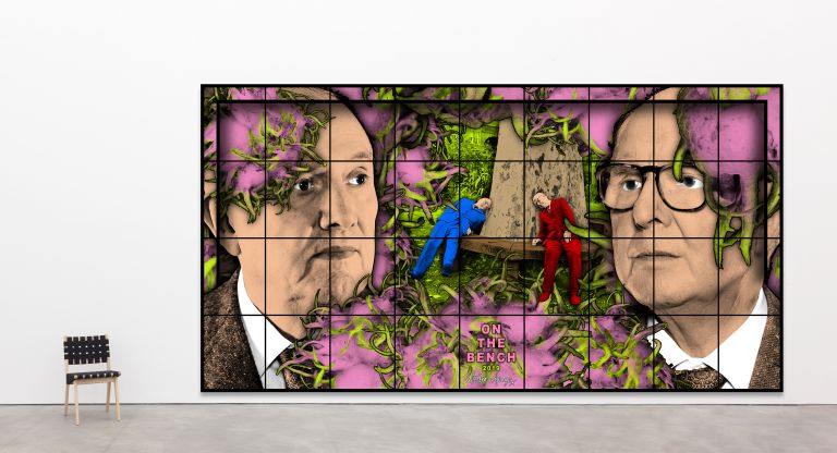 Gilbert & George
ON THE BENCH, 2019 (installation view)