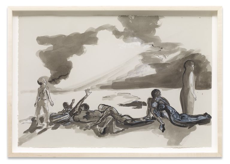 Kara Walker
Desolate Landscape, 2018
Graphite, ink and shell white on paper
38.1 &times; 55.9 cm
15 &times; 22 inches