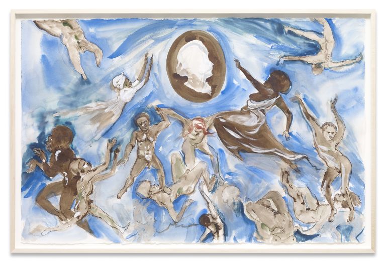 Kara Walker
The Colonists Day of Judgement, 2020
Walnut ink, shell white, pen, ink and watercolor on paper
66 &times; 101.6 cm
26 &times; 40 inches
