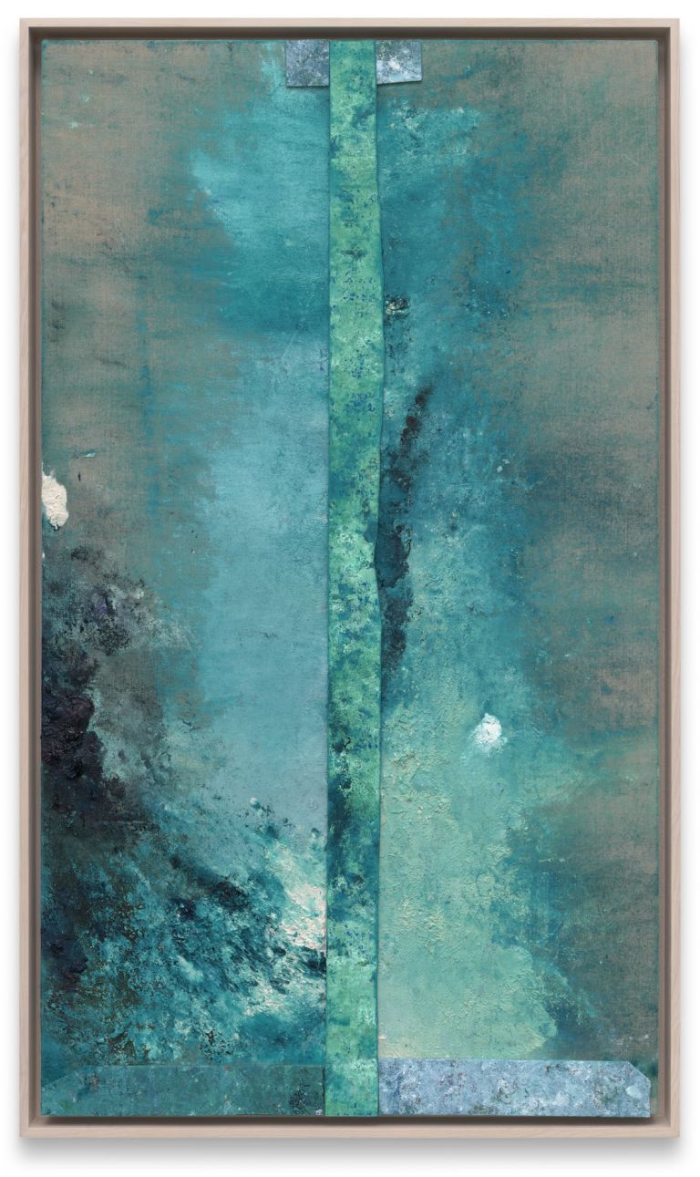 Sterling Ruby
WIDW. POLYNYAS., 2022
Acrylic, oil, and cardboard on canvas
106.7 &times; 61 &times; 3.8 cm
42 &times; 24 &times; 1 1/2 inches