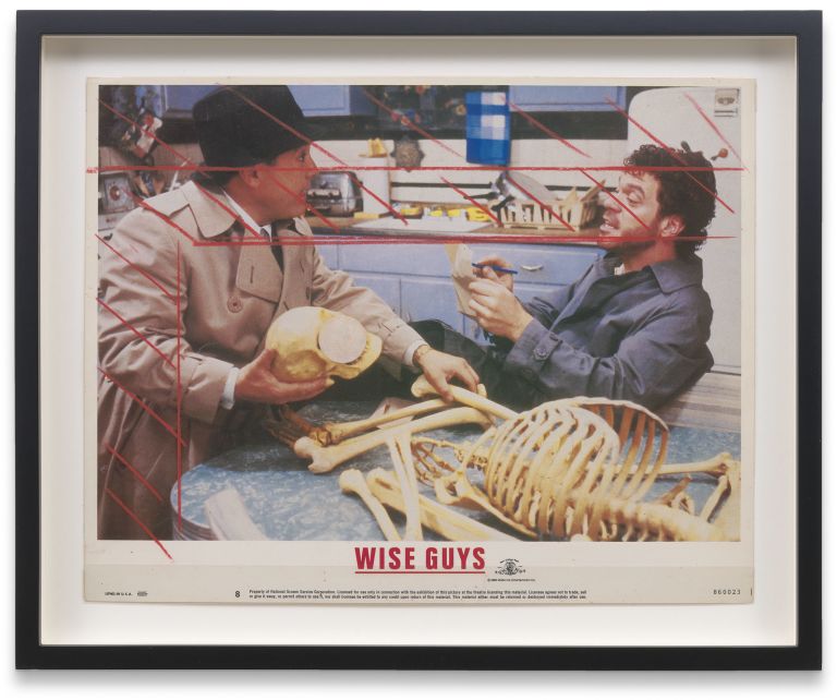 John Baldessari
Hope (Blue) Supported by a Bed of Oranges (Life): Amid a Context of Allusions (Maquette), 1991
Film still photograph, acetate, sticker and wax pencil
27.9 &times; 35.6 cm
11 &times; 14 inches