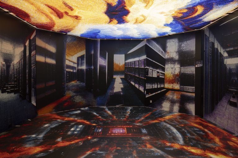 Jon Rafman
Chapel, 2022
Digital print on vinyl, LED
Total width: 20,184 m
Total height: 3,81 m