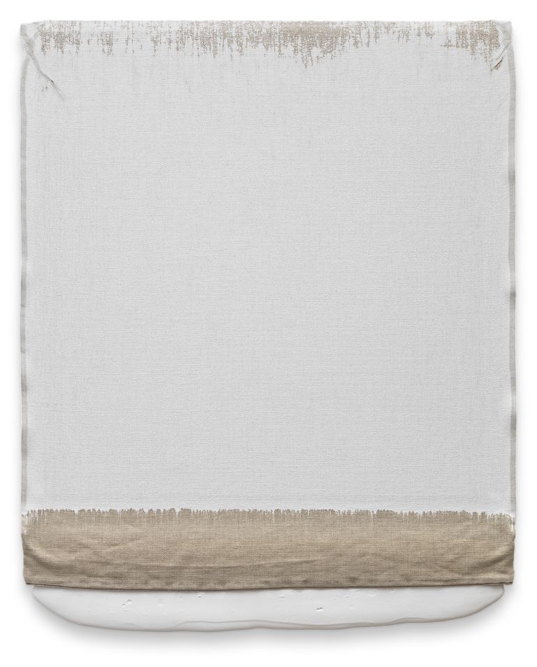 Analia Saban
Pressed Paint (Titanium White), 2017
Acrylic paint pressed in linen
Approx. 86.4 &times; 68.6 cm
Approx. 34 &times; 27 inches