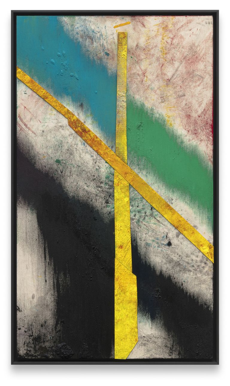 Sterling Ruby
TURBINE. ACHILLEA DANCE., 2023
Acrylic, oil, and cardboard on canvas
133.3 &times; 76.2 &times; 3.8 cm
52 1/2 &times; 30 &times; 1 1/2 inches