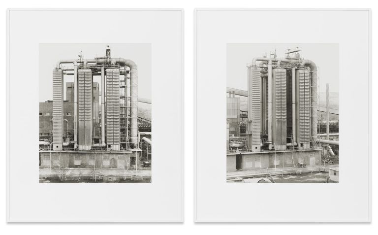 Bernd & Hilla Becher
Gas Cooler, Zeche Hansa, D, 1993
2 silver-gelatin prints
each 60 &times; 50 cm
each 23 5/8 &times; 19 3/4 inches
each 91.5 &times; 75 cm (framed)
each 36 &times; 29 1/2 inches (framed)