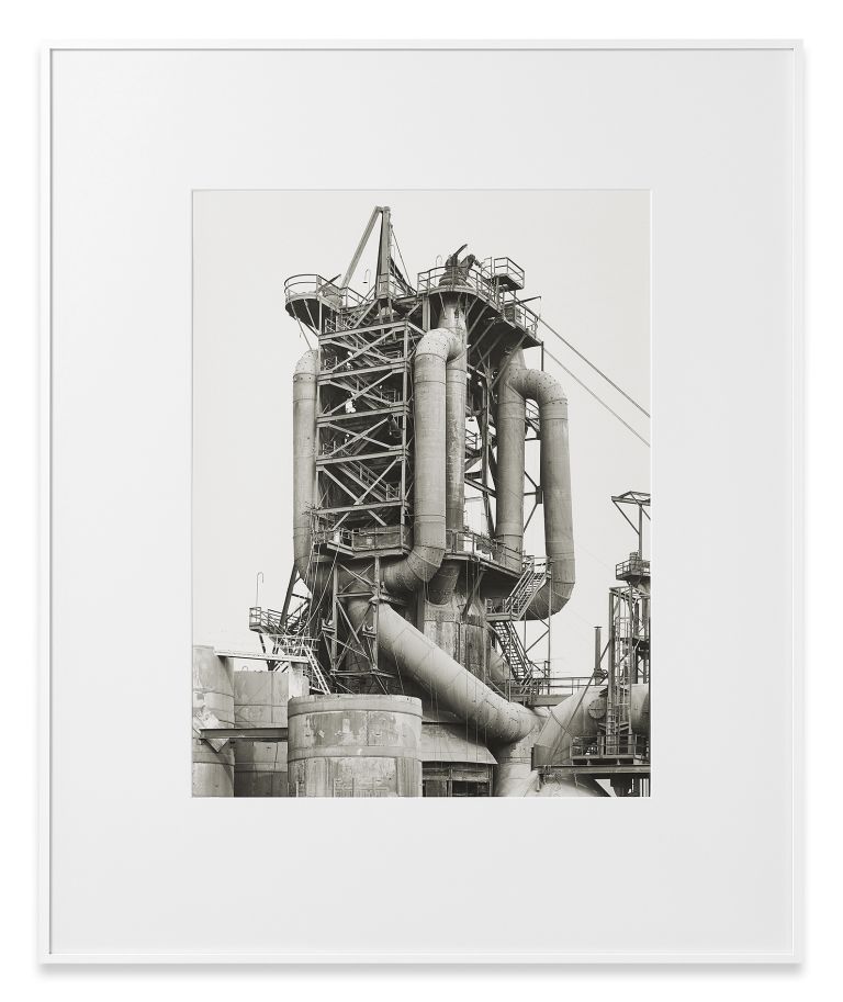 Bernd & Hilla Becher
Blast Furnace, Braddock/Pittsburgh, Pennsylvania, USA, 1980
Silver-gelatin print
60 &times; 50 cm
23 5/8 &times; 19 3/4 inches
91.5 &times; 75 cm (framed)
36 &times; 29 1/2 inches (framed)