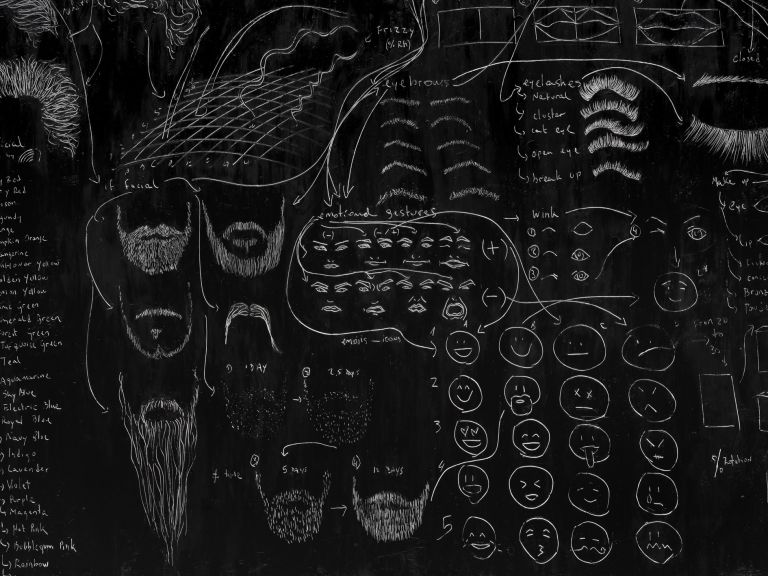 Analia Saban
Flow Chart (Painting a Portrait), 2023 (detail)